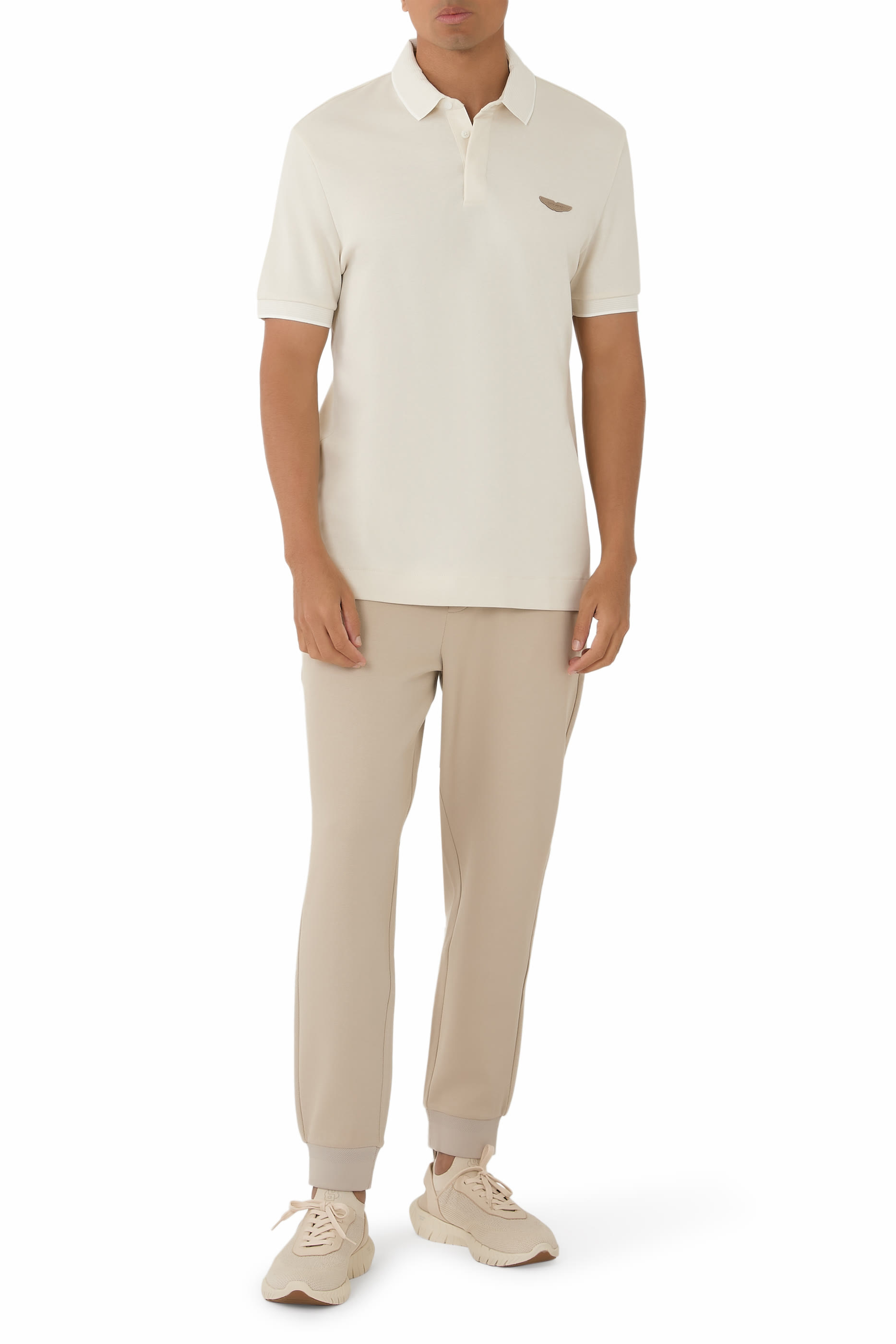 Regular Fit Cotton-Wool Piqué Polo Shirt