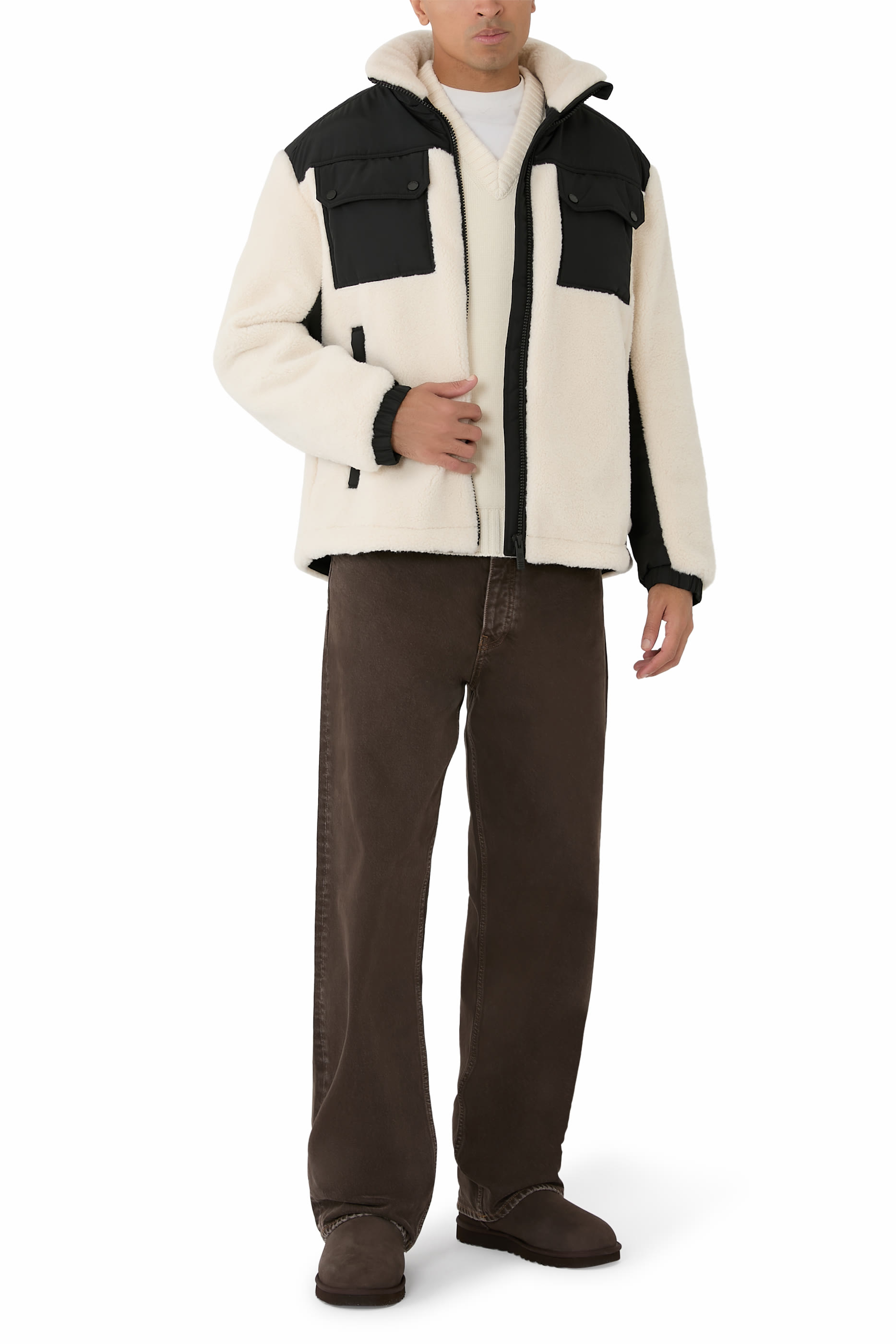 Fleece Panelled Jacket
