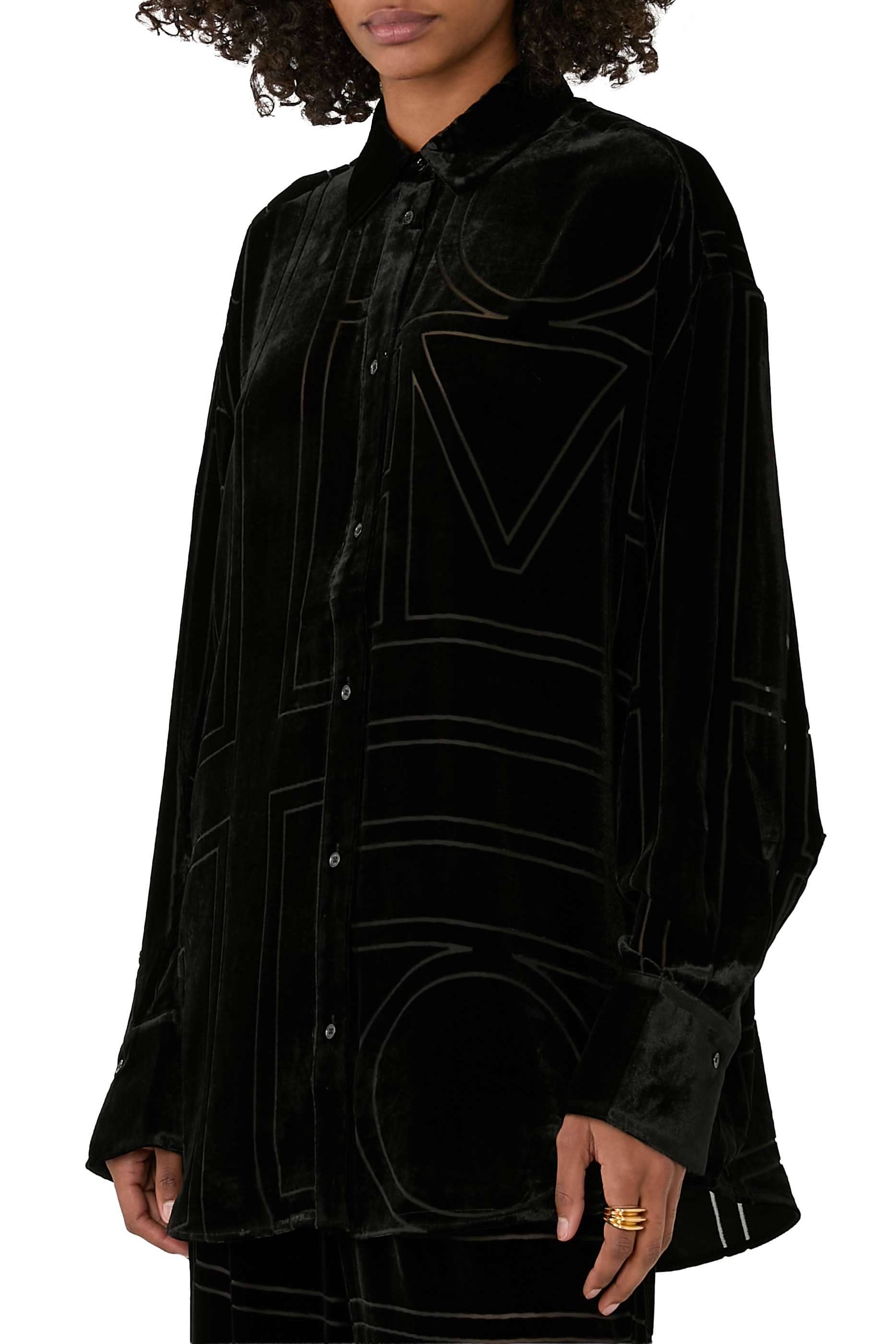 Oversized Devoré Shirt
