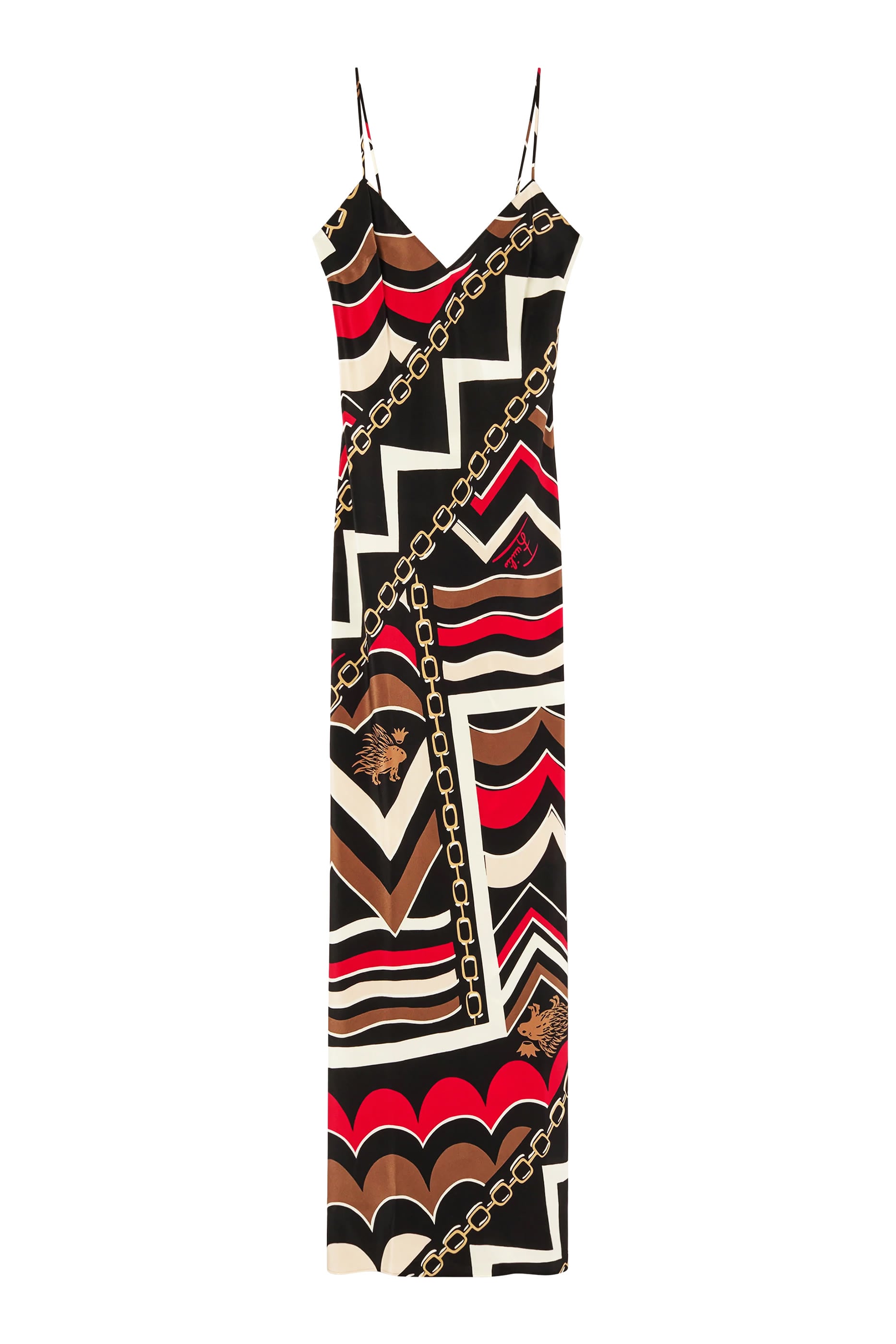 Istrice Print Long Dress