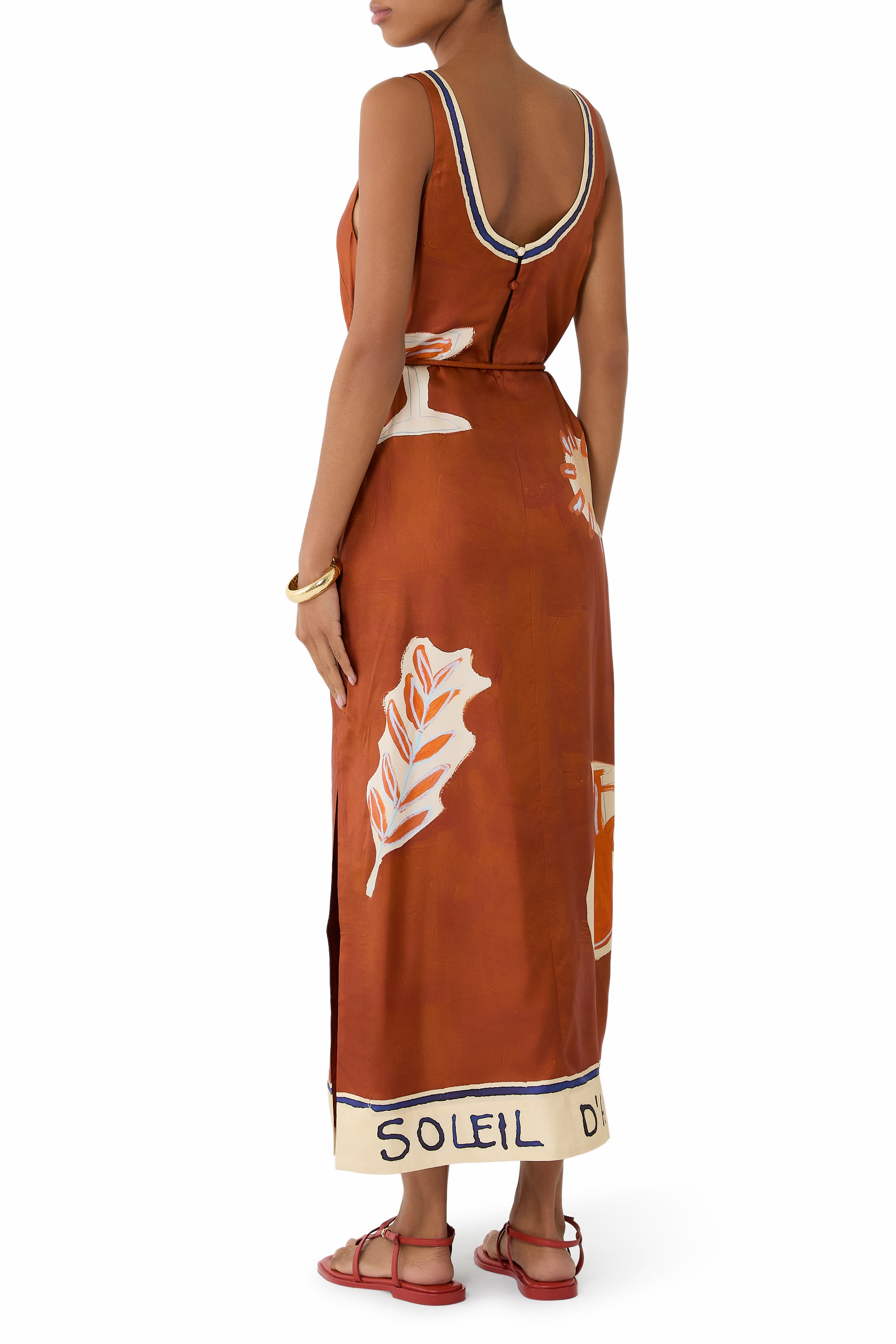 Soleil D'Amour Silk Midi Dress