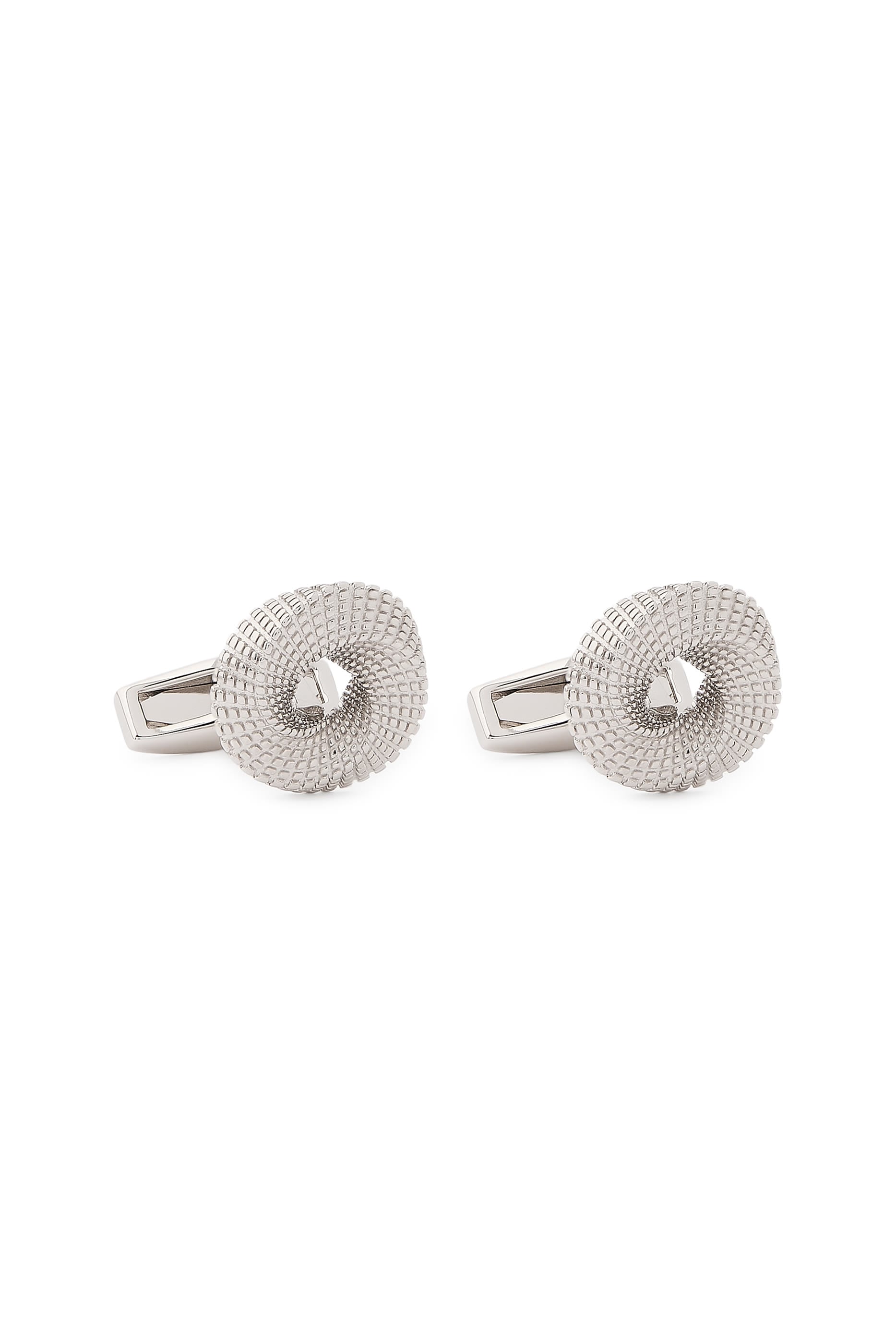Mobius Knot Cufflinks, Sterling Silver