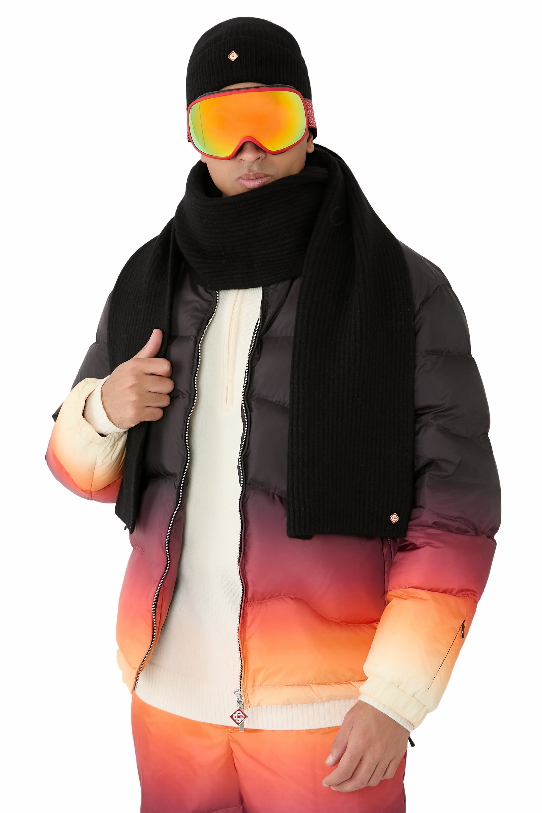 Wool Rib Ski Scarf 