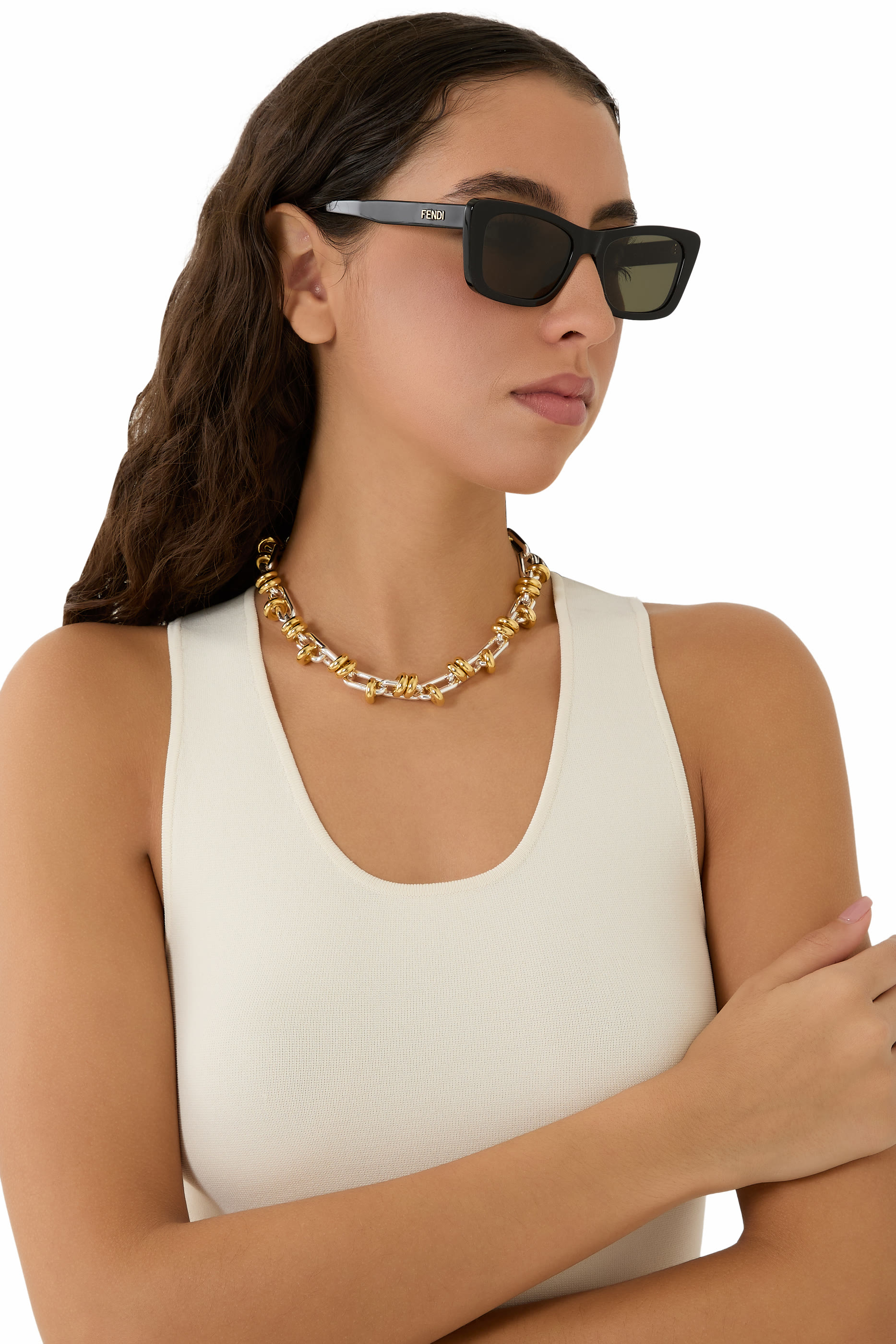 Lettering Geometric Sunglasses