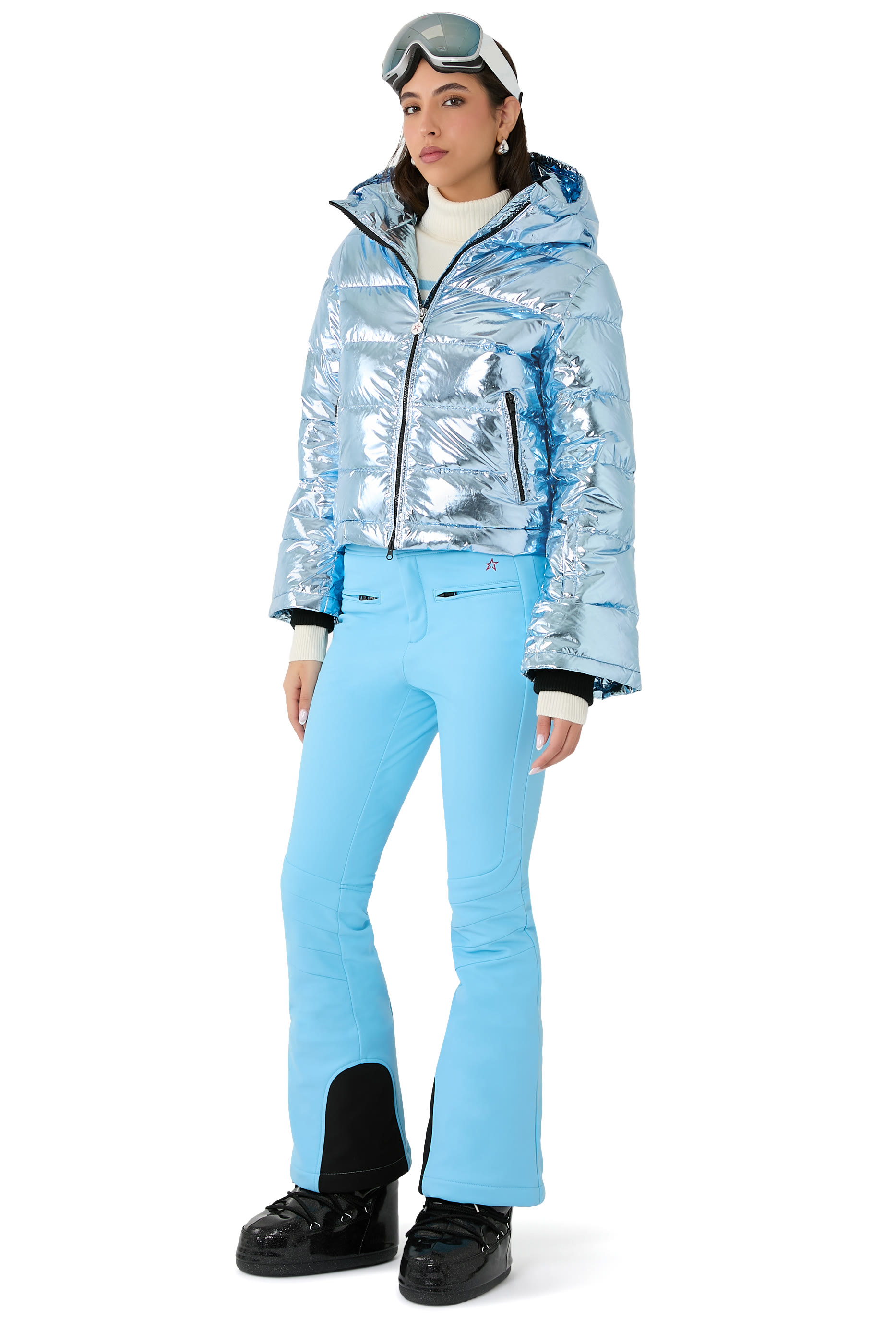 Metallic Polar Flare Down Jacket 
