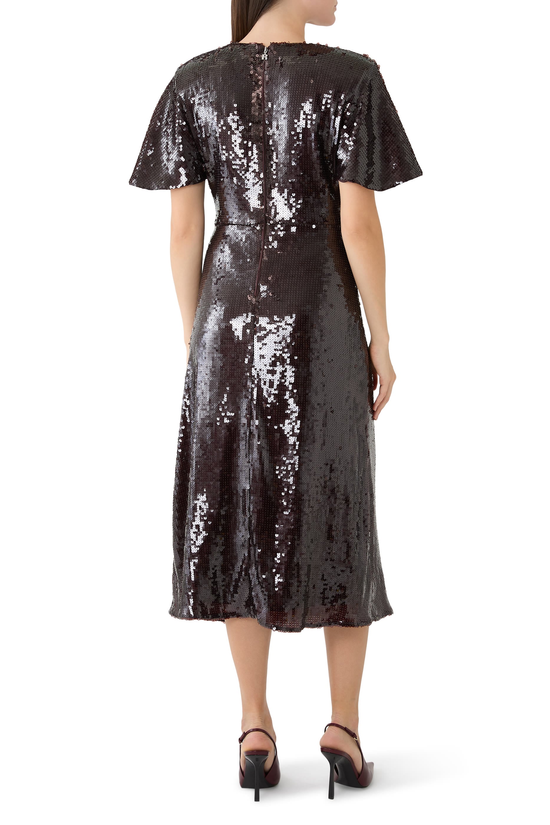Sequin Slit Dress