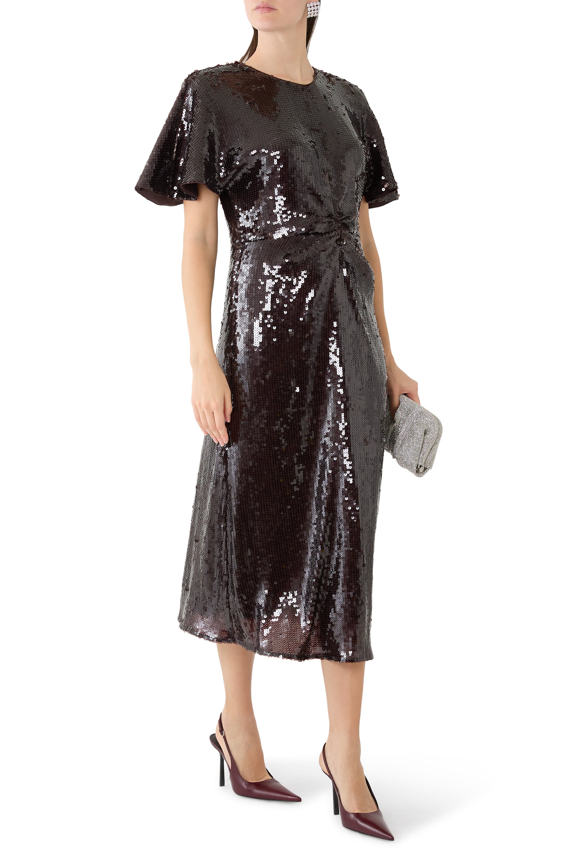Sequin Slit Dress