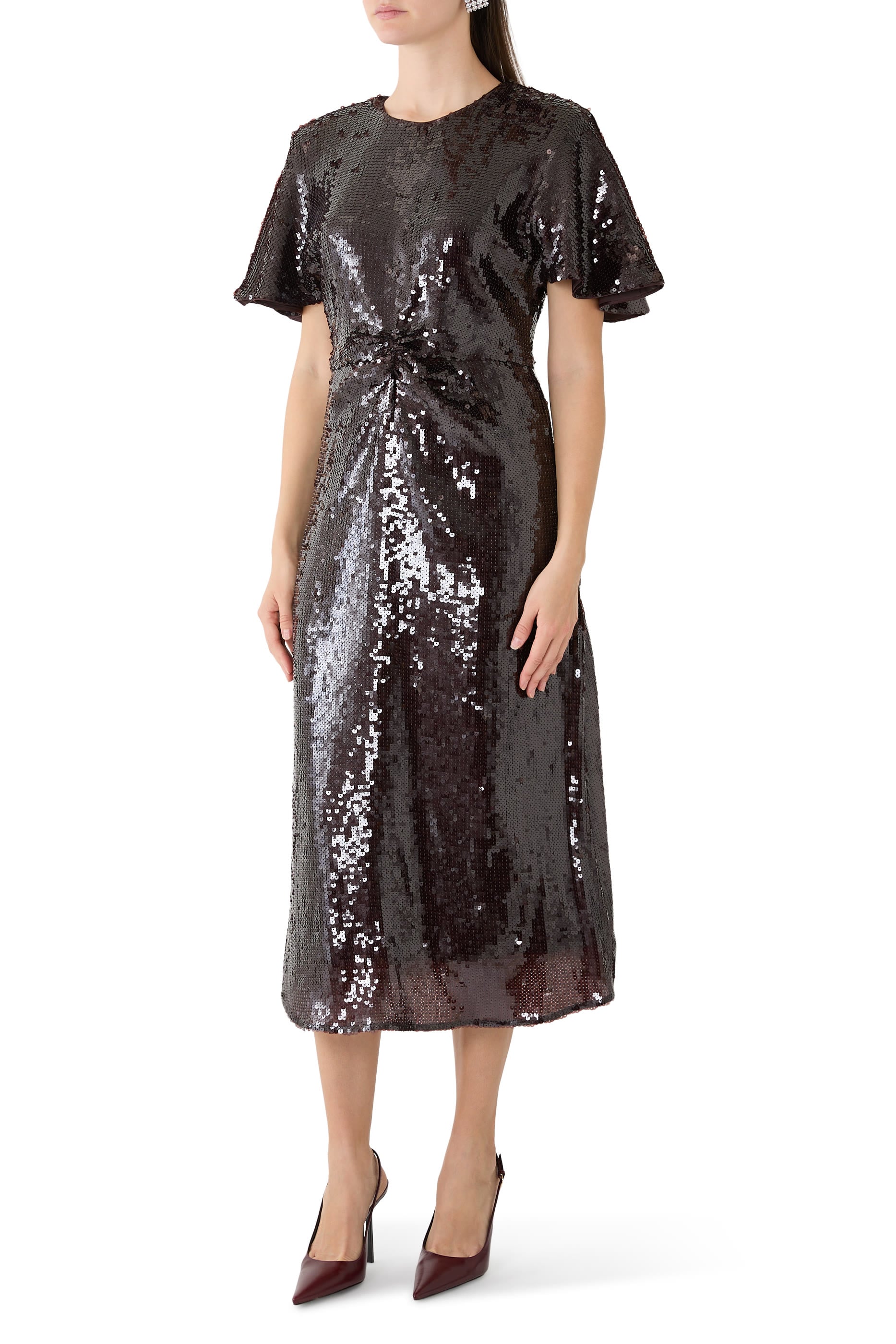 Sequin Slit Dress