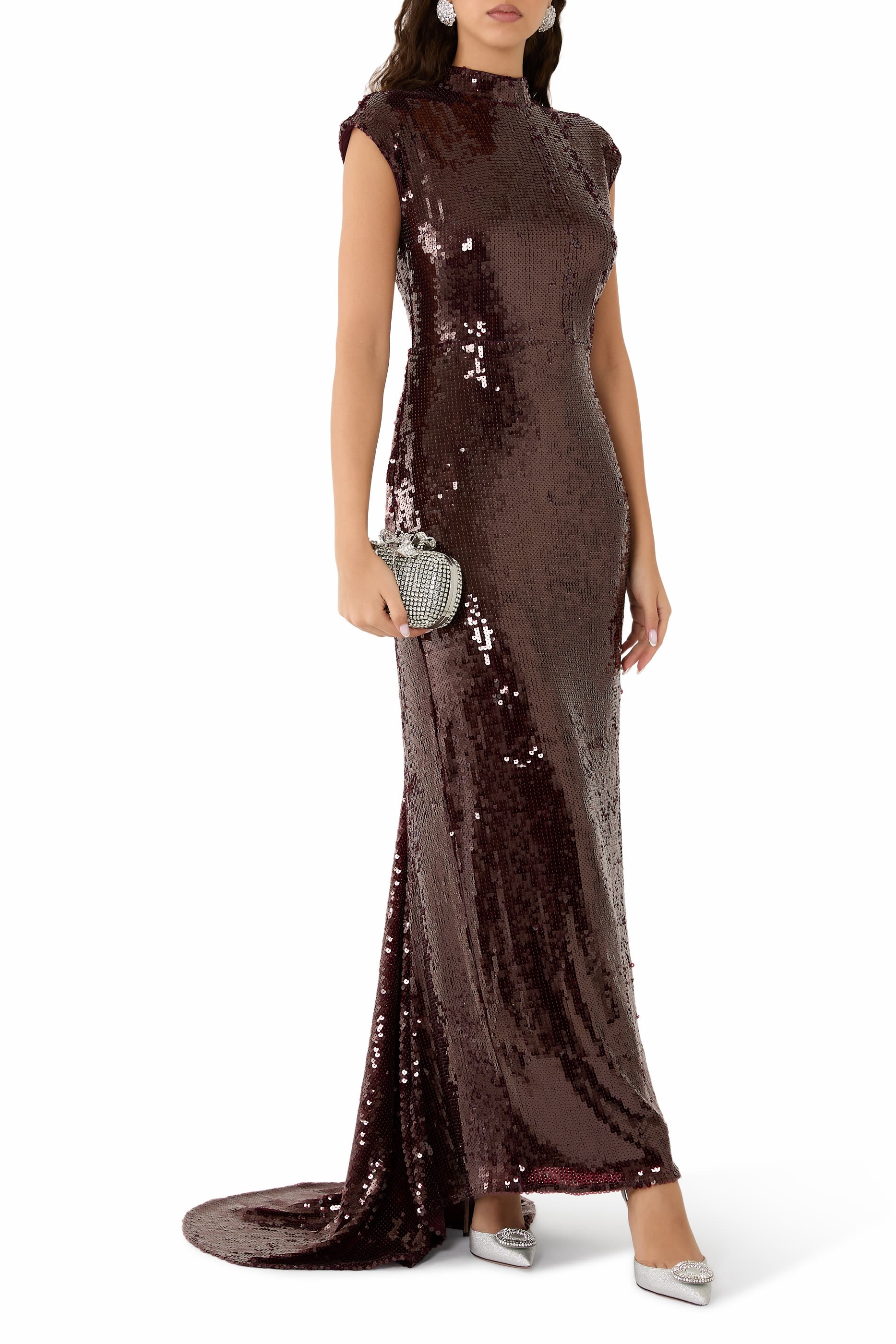 Cap Sleeves Maxi Dress