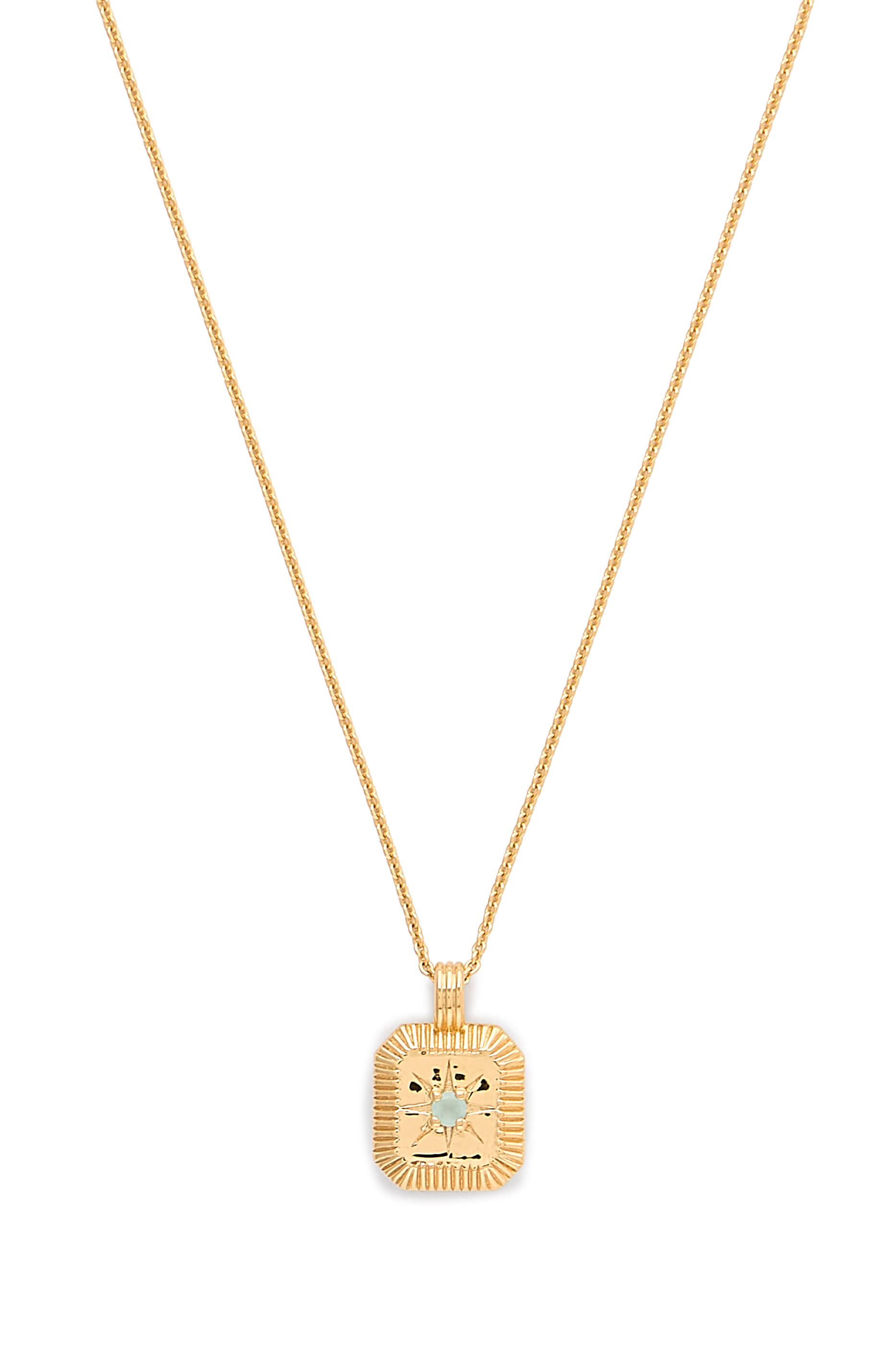 March Birthstone Pendant Necklace