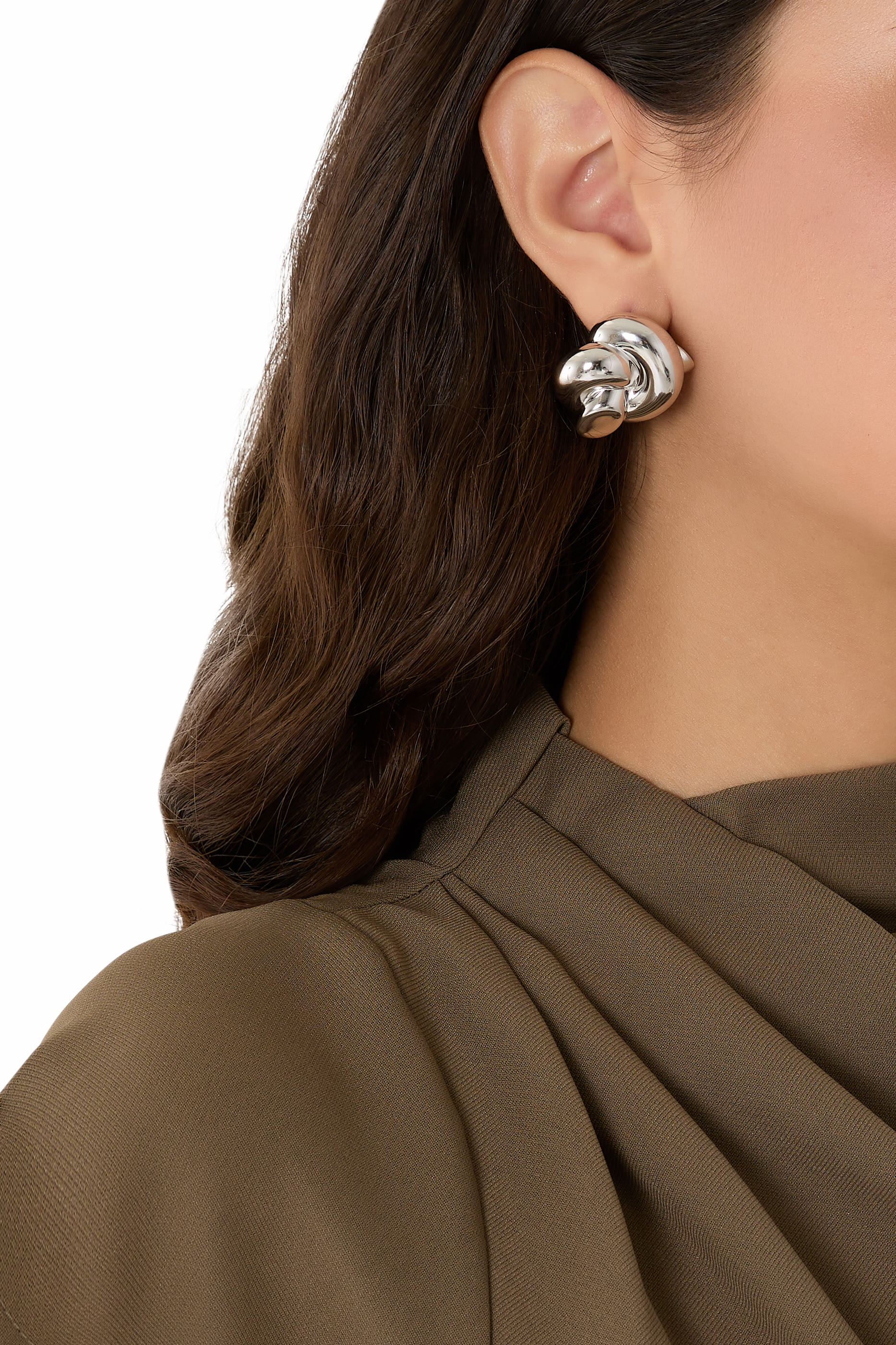 Lucy Williams Knot Oversized Stud Earrings
