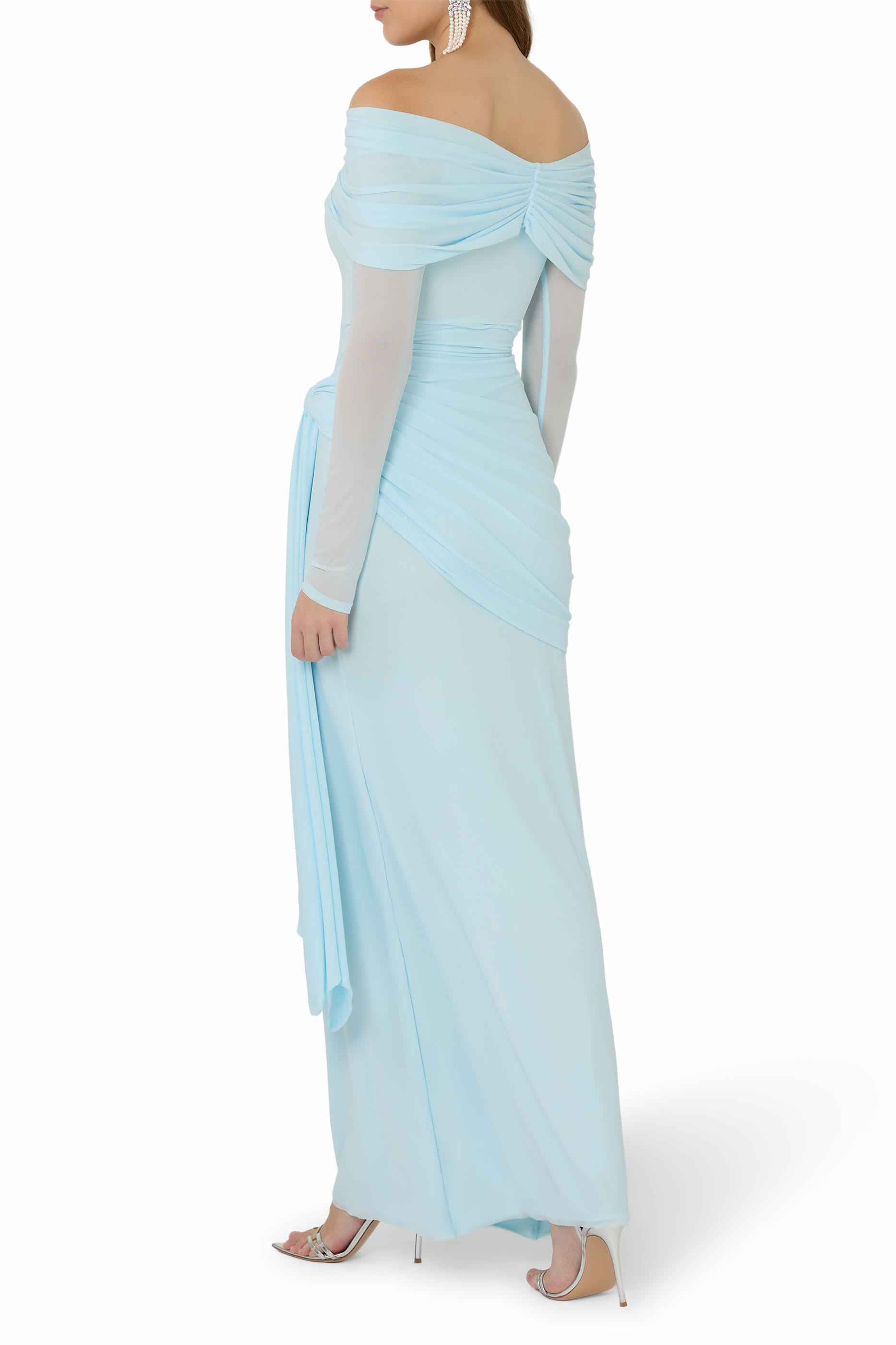  Heloise Off-Shoulder Draped Dress 