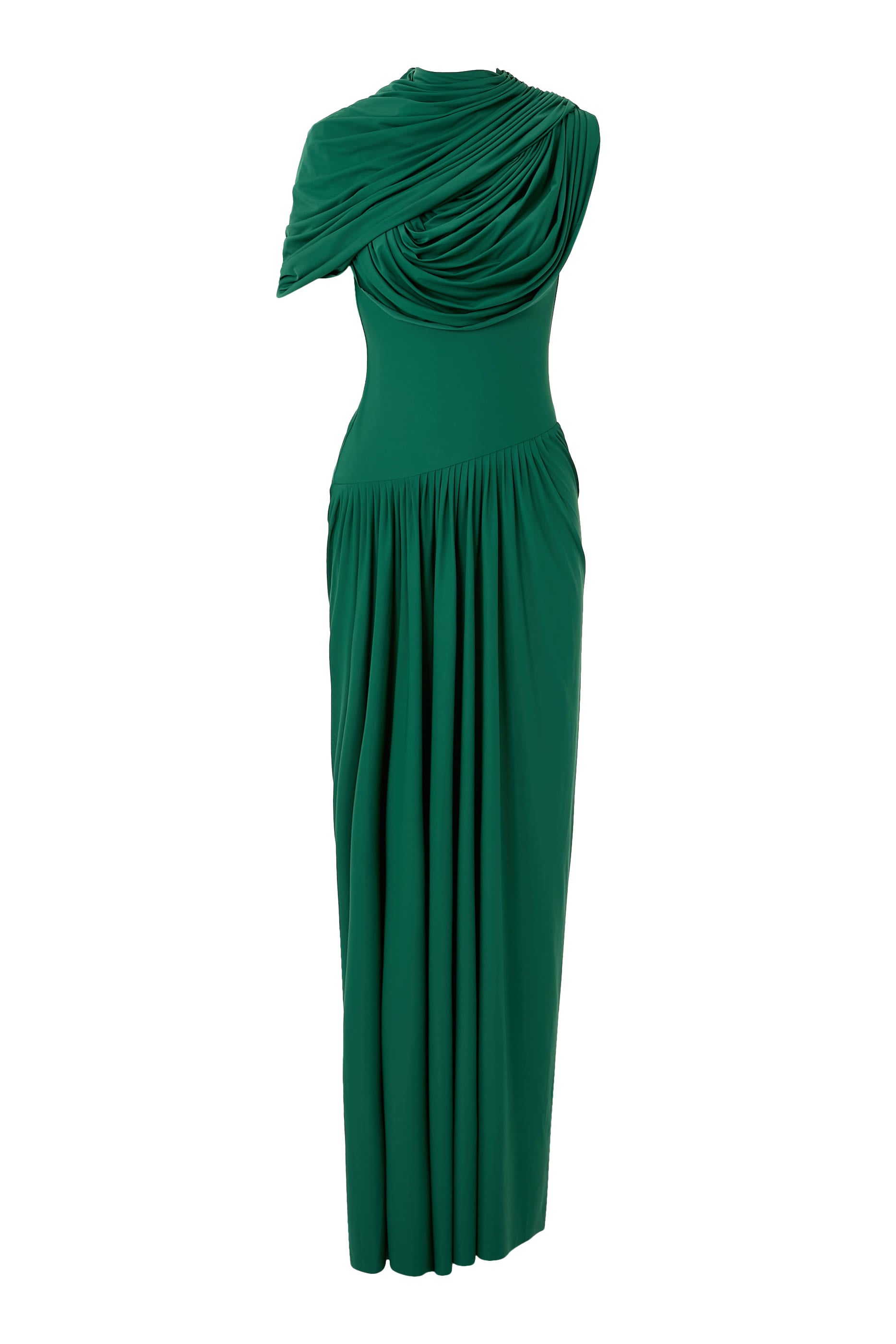 Bloom Asymmetric One-Shoulder Drape Gown