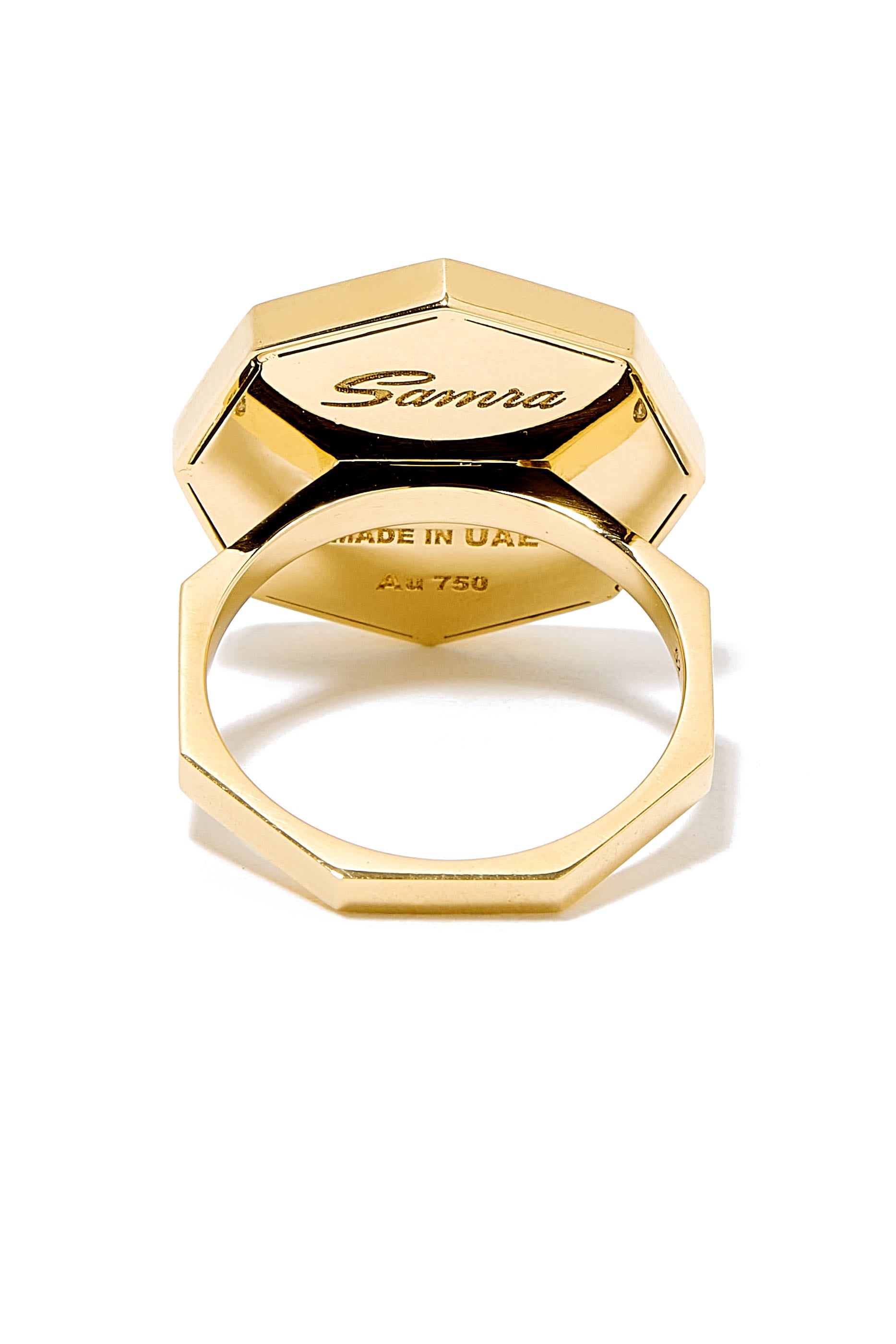 Ward Turath Large Flower Ring, 18K Yellow Gold & Diamonds