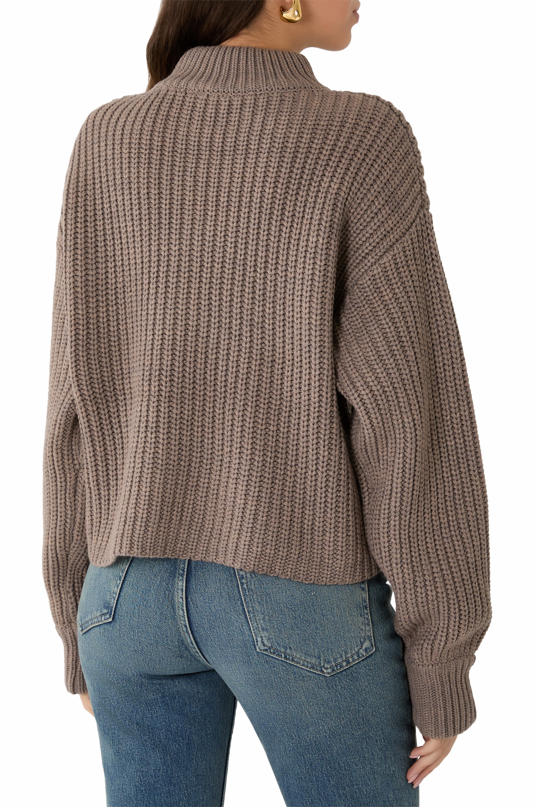 Chunky Knit Mock Neck Sweater