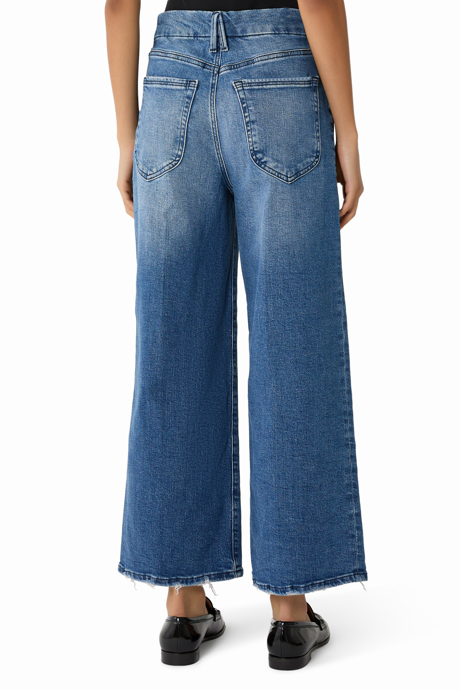 Good Waist Cropped Palazzo Jeans