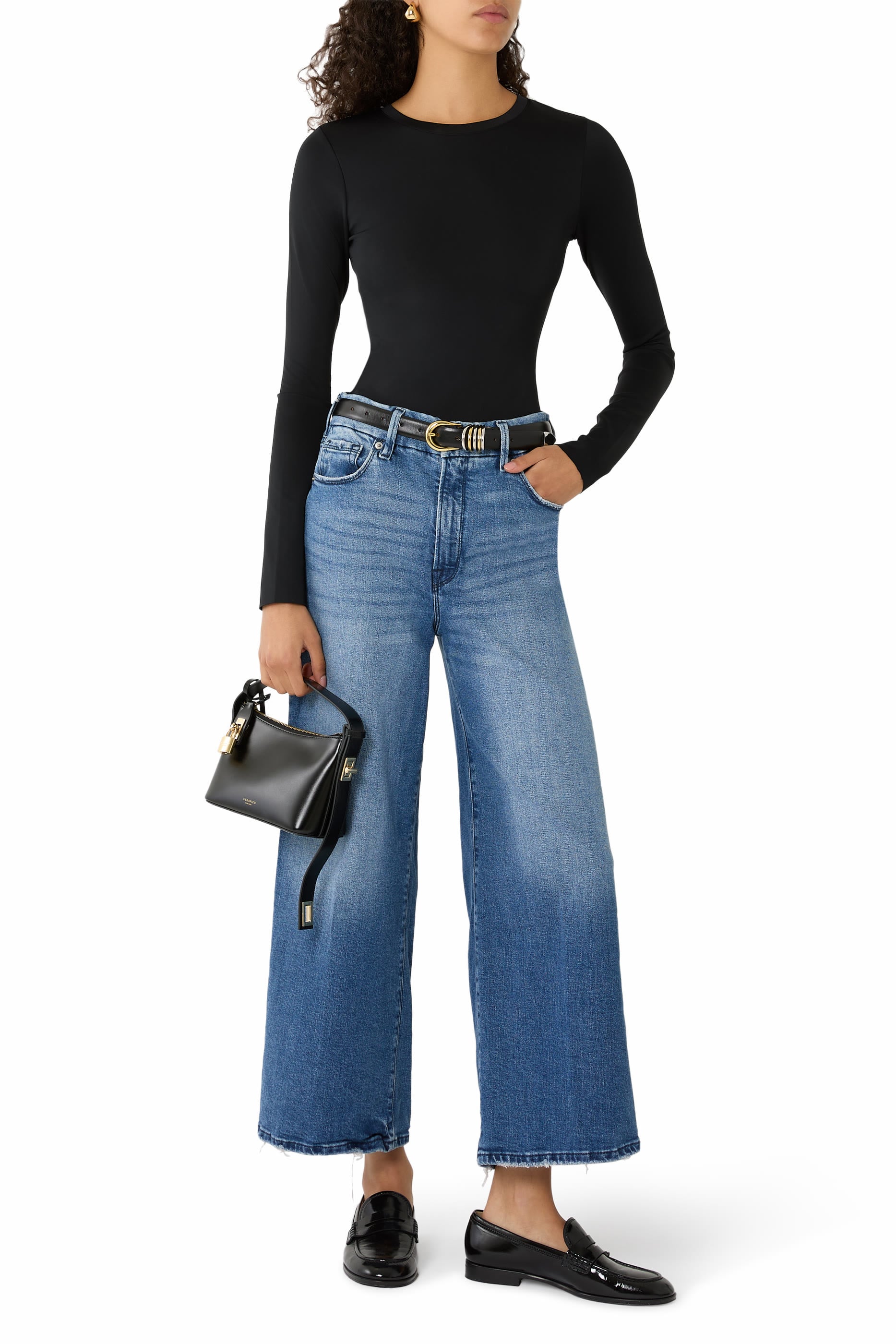 Good Waist Cropped Palazzo Jeans