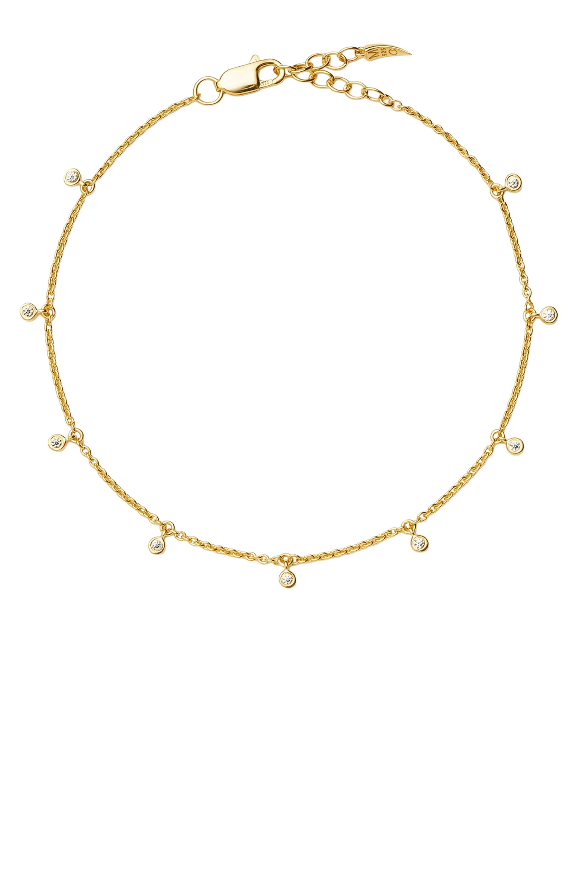  Interstellar Drop Bracelet, 18k Gold Plated Vermeil on Sterling Silver & Cubic Zirconia