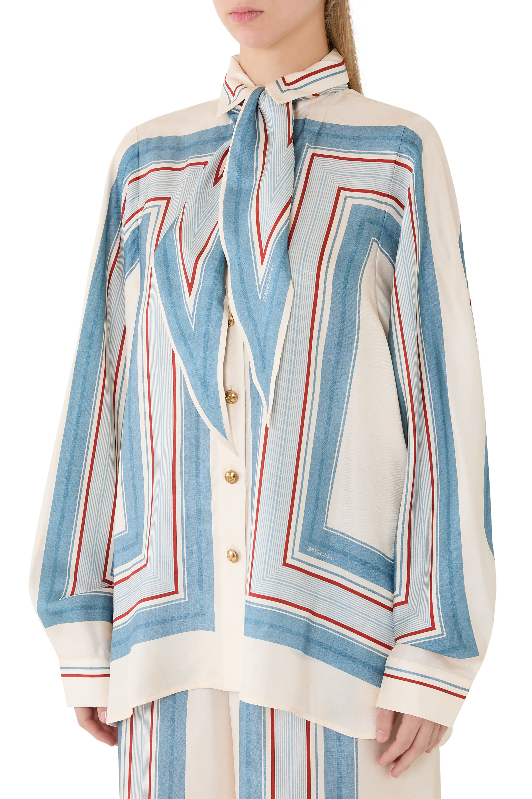  Relaxed Scarf Shirt 