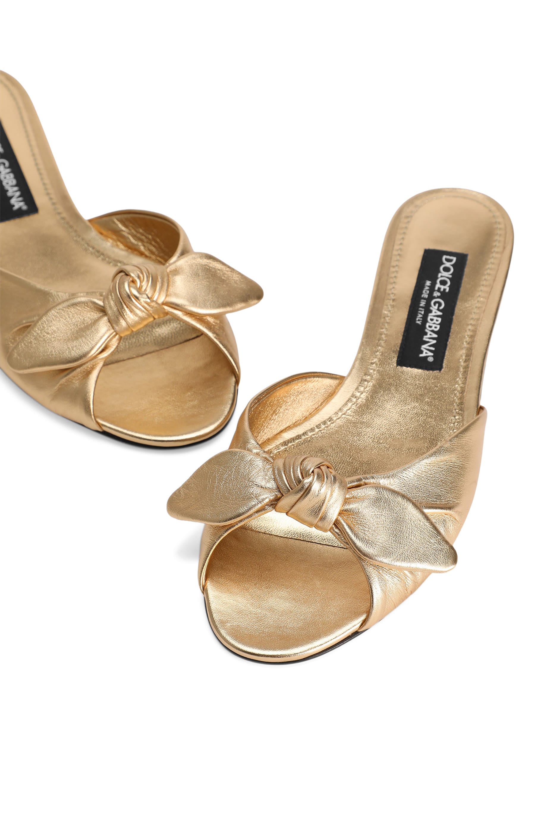 Bow-Detail Leather Sandals