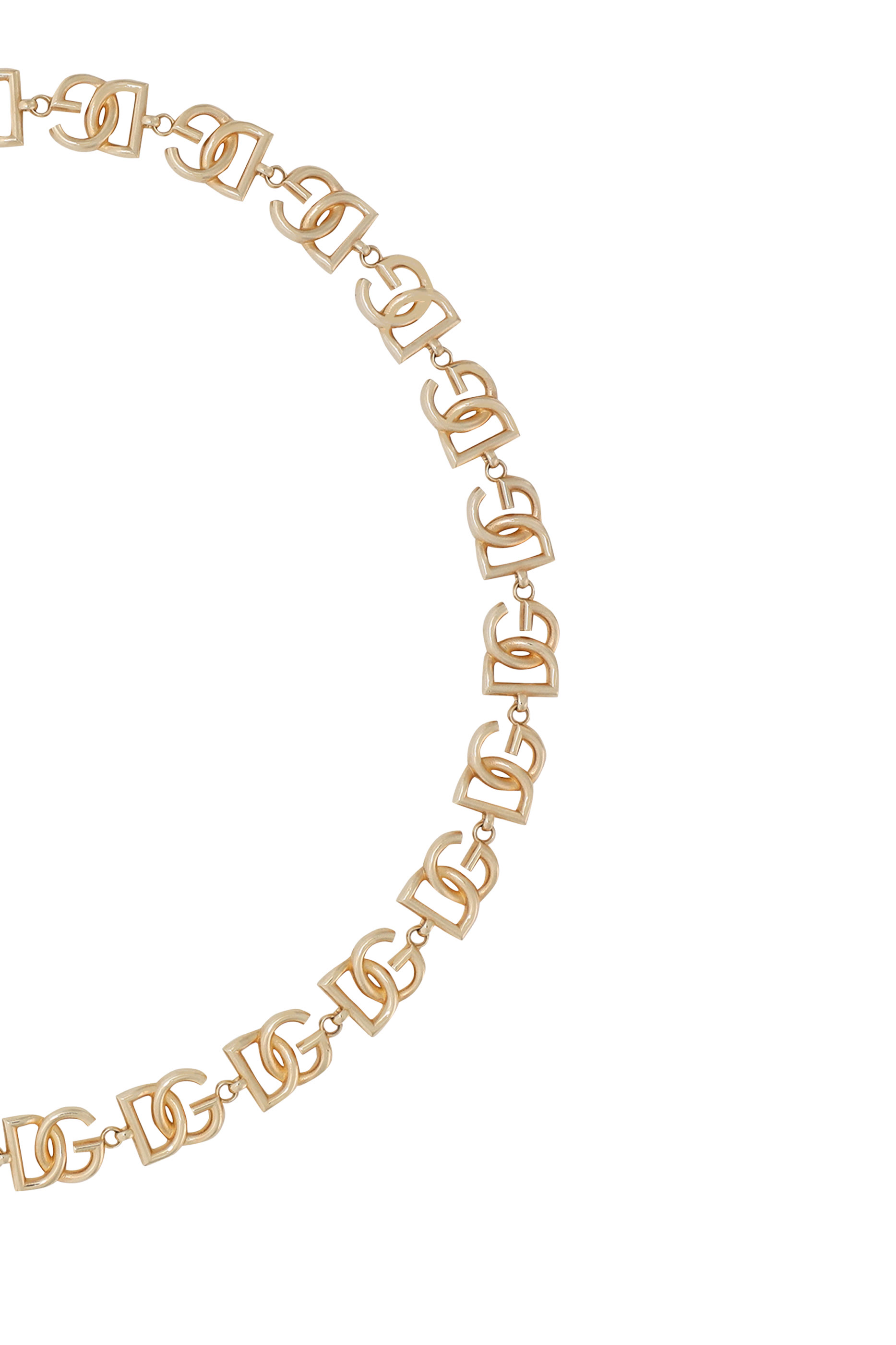 Chain Necklace with DG Logo, Brass & Acrylic Glass