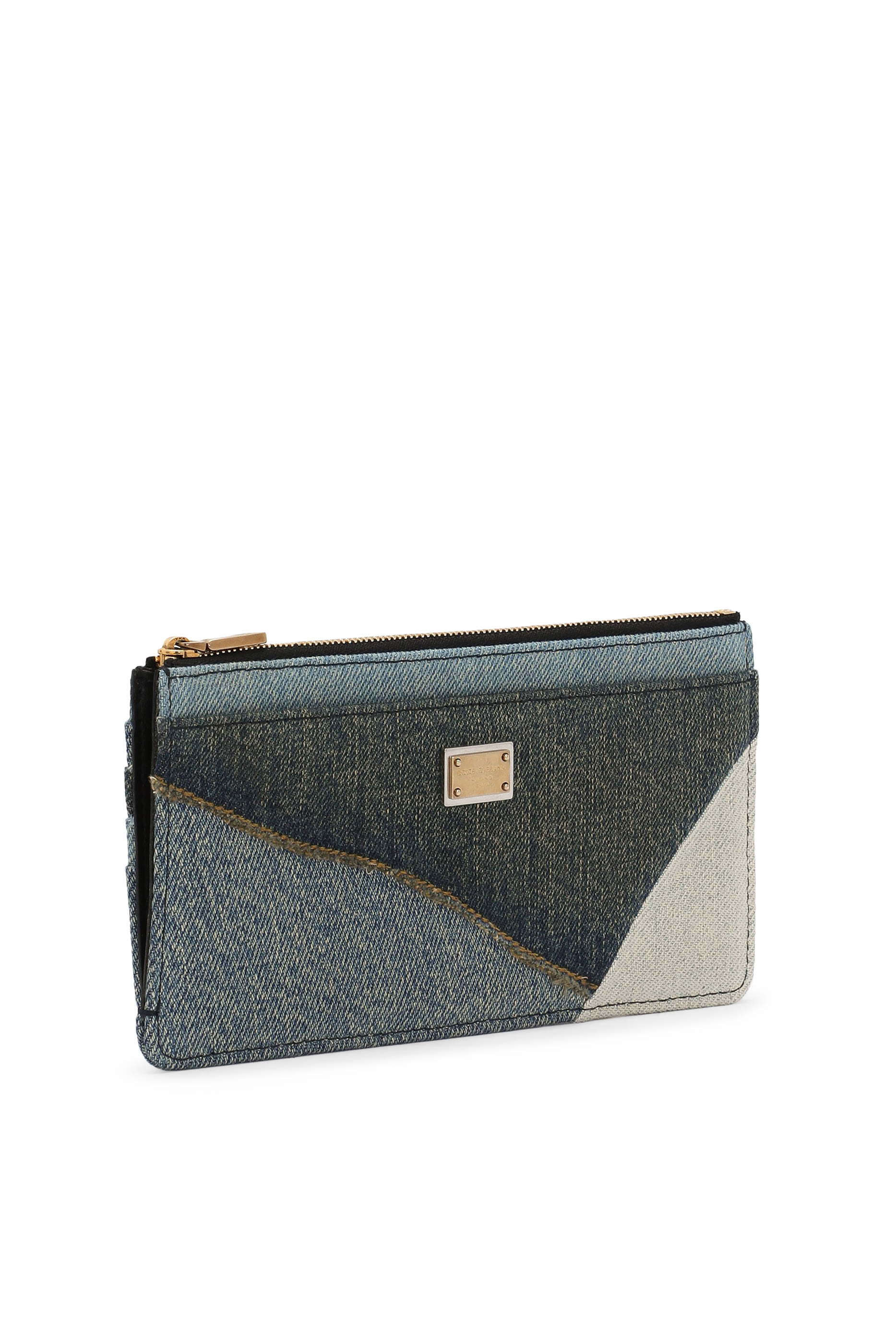 Large Logo Denim Card Holder