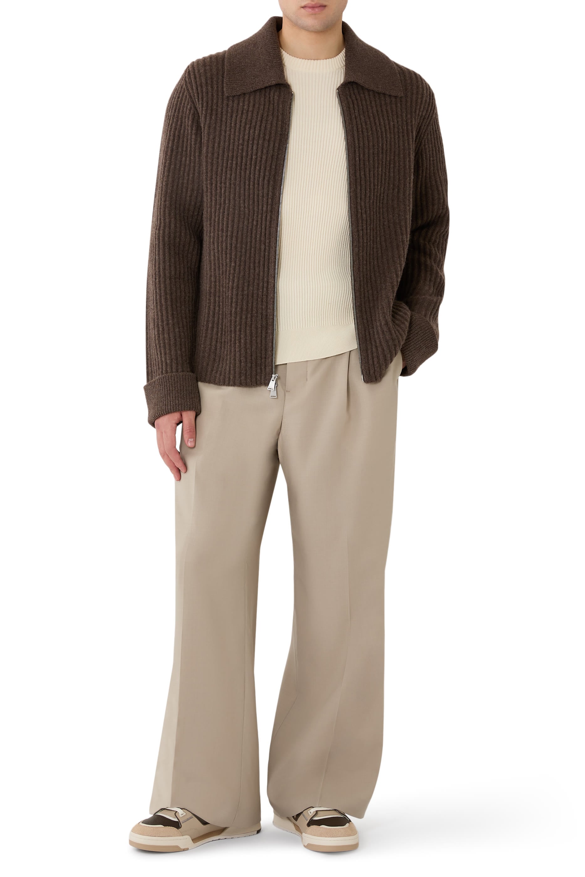Geoff Cashmere Zip Up Jacket