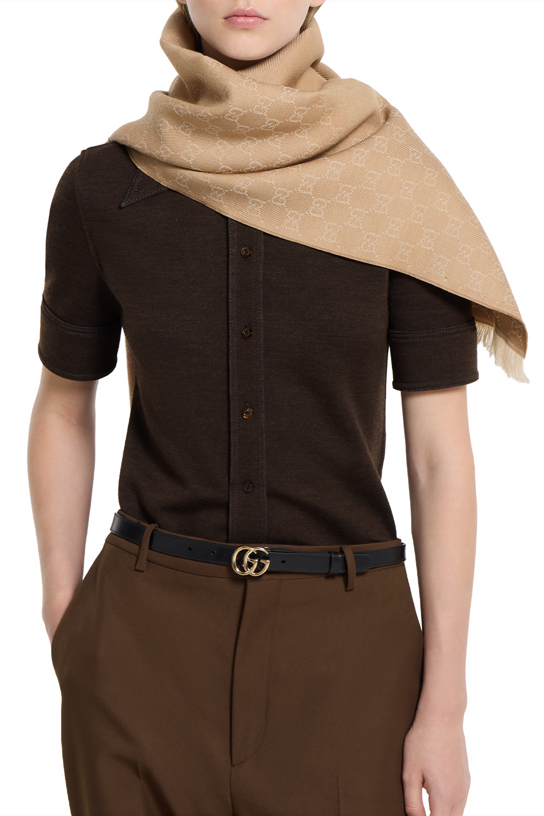  GG Wool Scarf