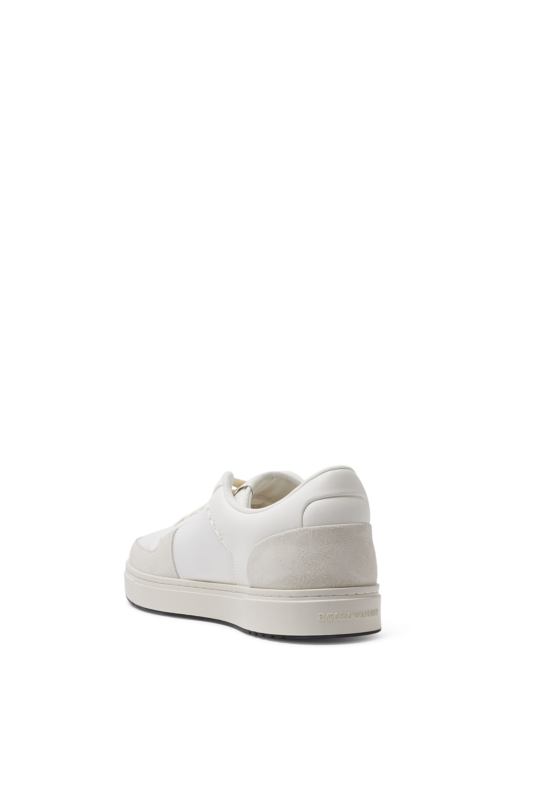Logo Faux Suede & Mesh Sneakers