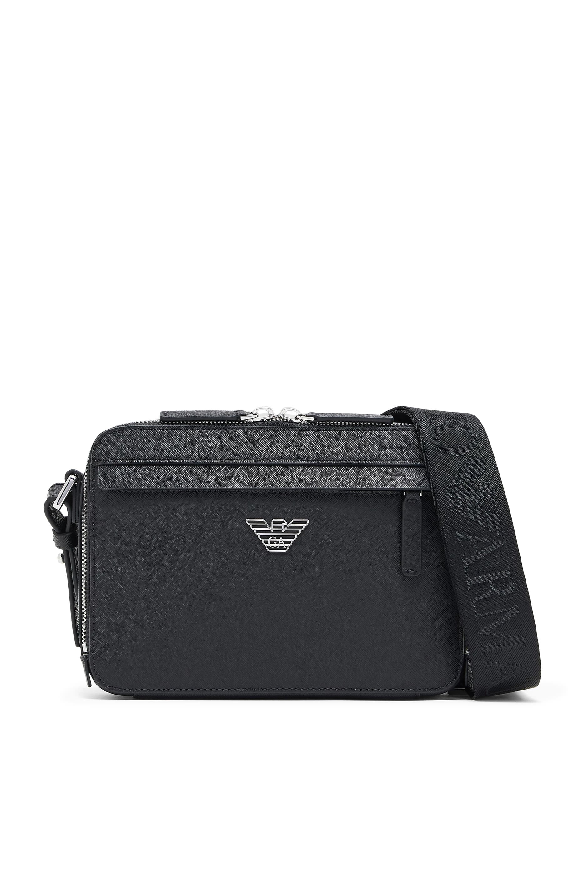 ASV Regenerated Saffiano Leather Mini Camera Bag with Eagle Plate
