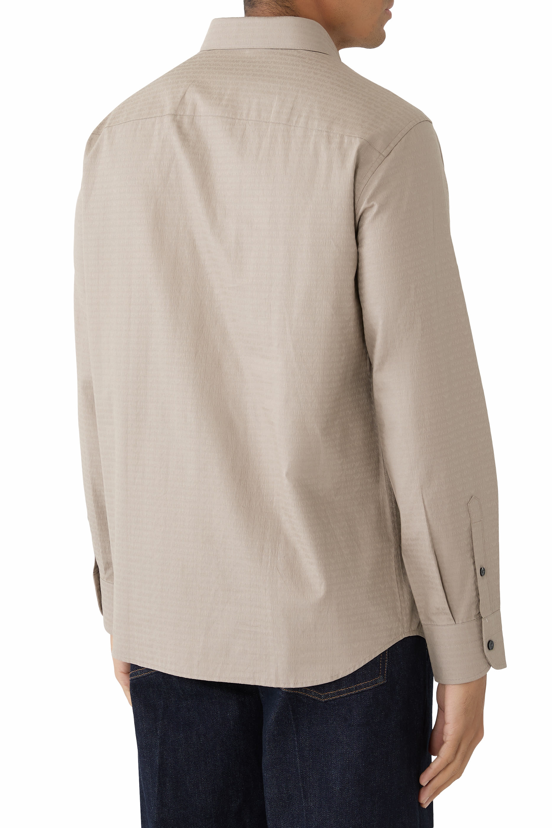 Micro EA Text Logo Long Sleeves Shirt