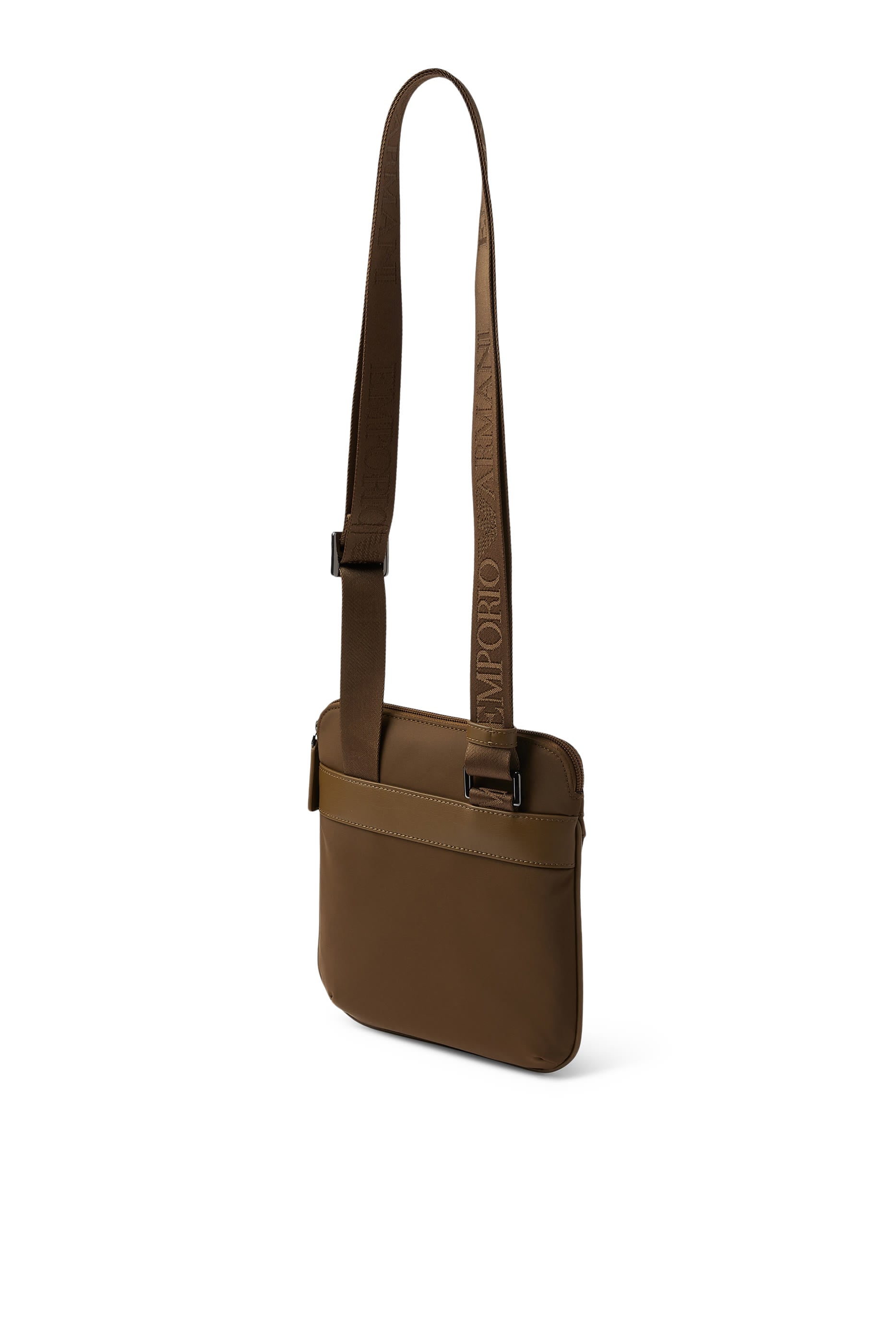 Flat Armani Sustainability Values Crossbody Bag