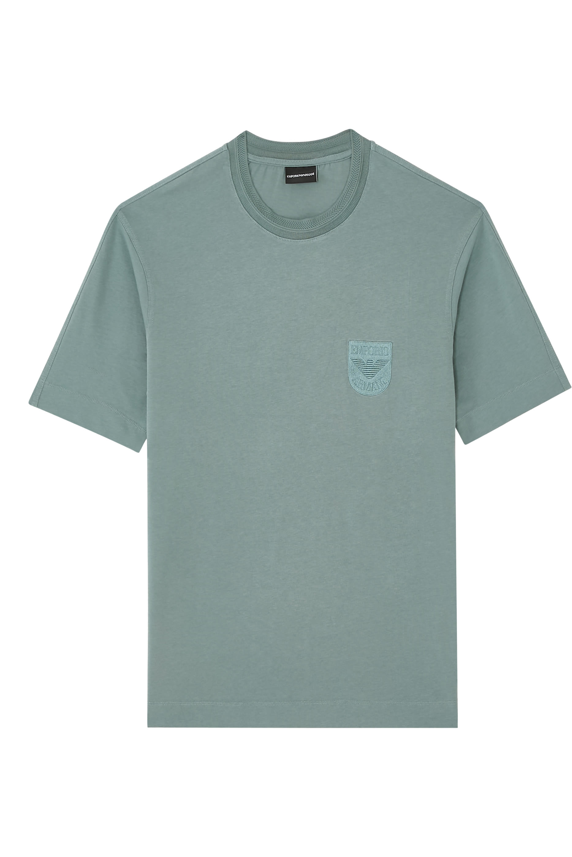 Heavy Jersey T-Shirt with Shield Embroidery