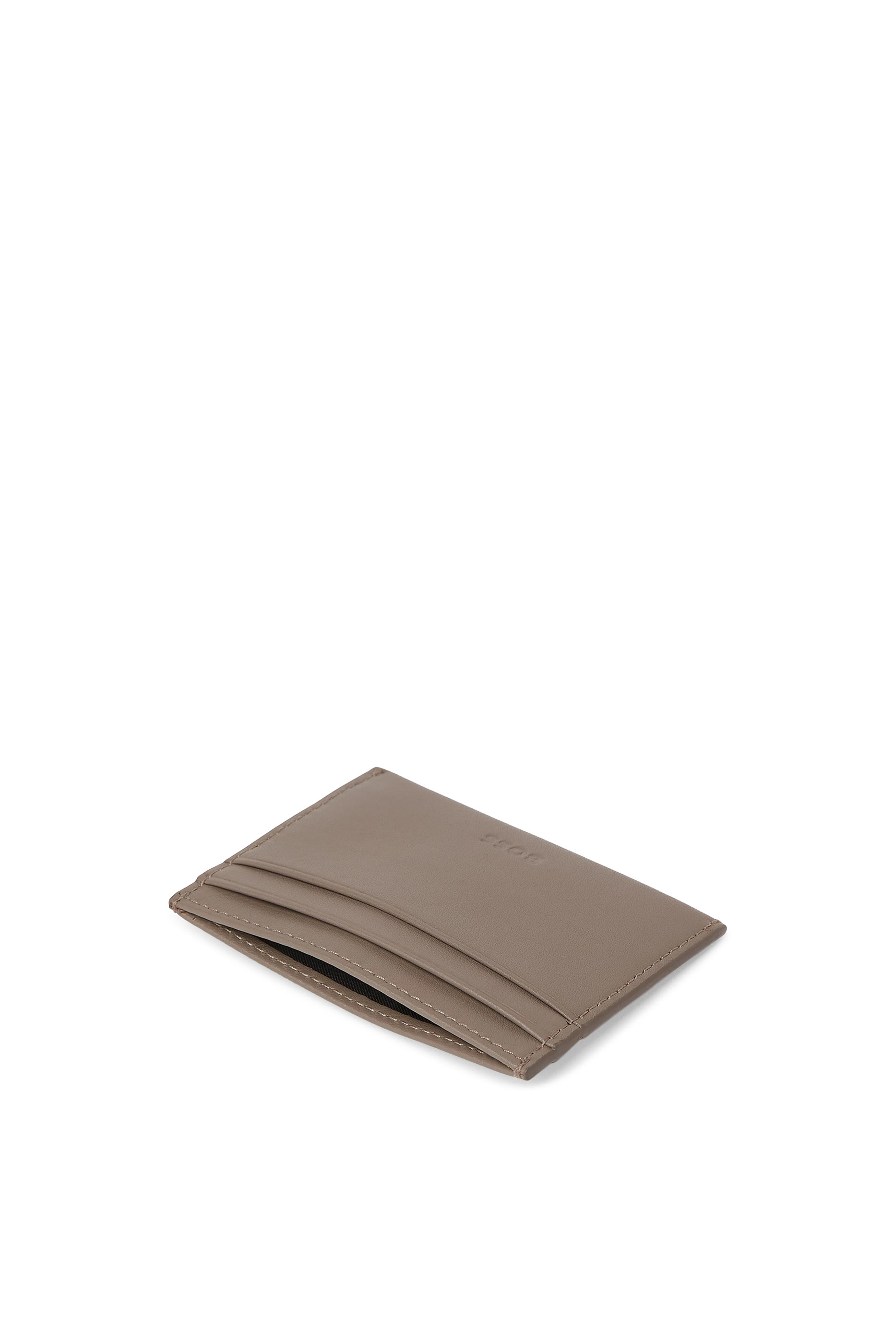 Wing-Detail Leather Card Holder
