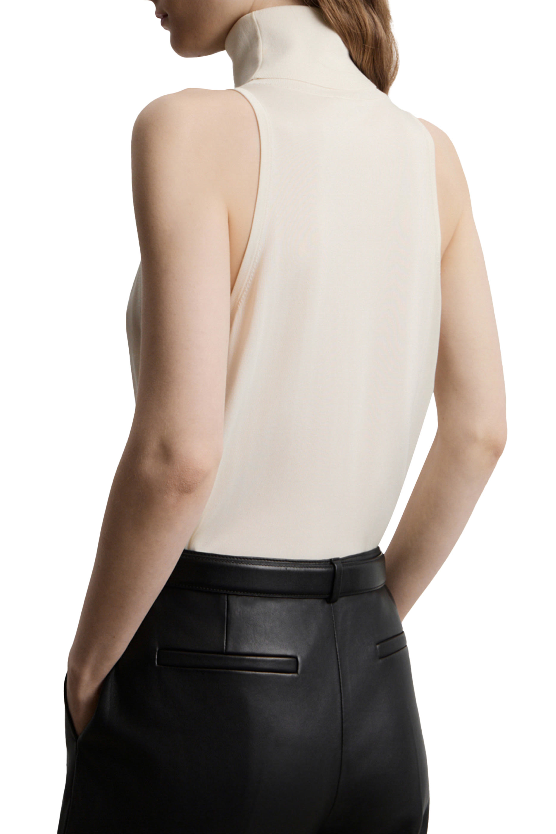 Silk Turtleneck Top