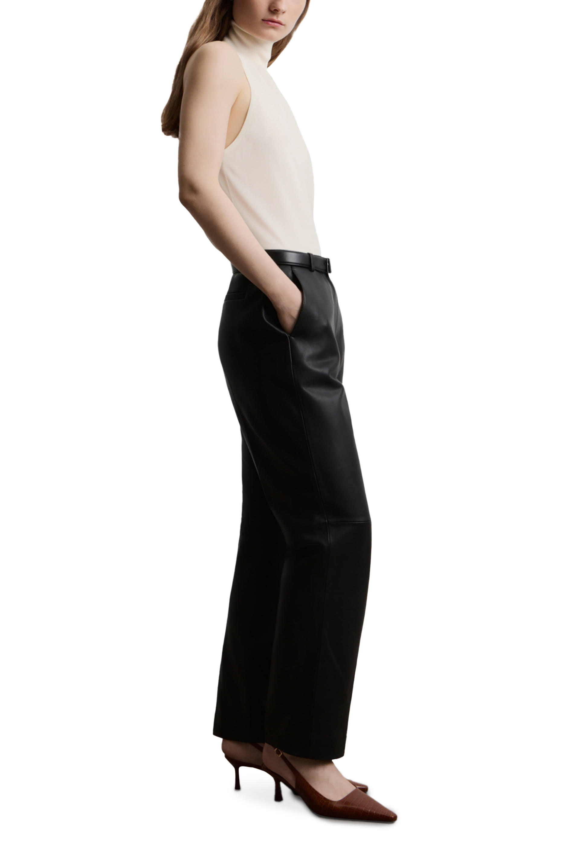 Silk Turtleneck Top