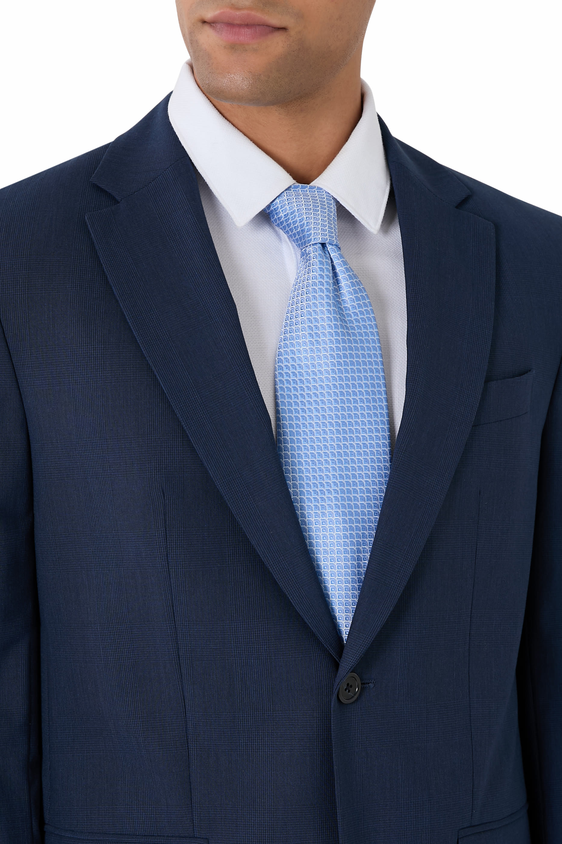 Geometric Woven Silk Tie