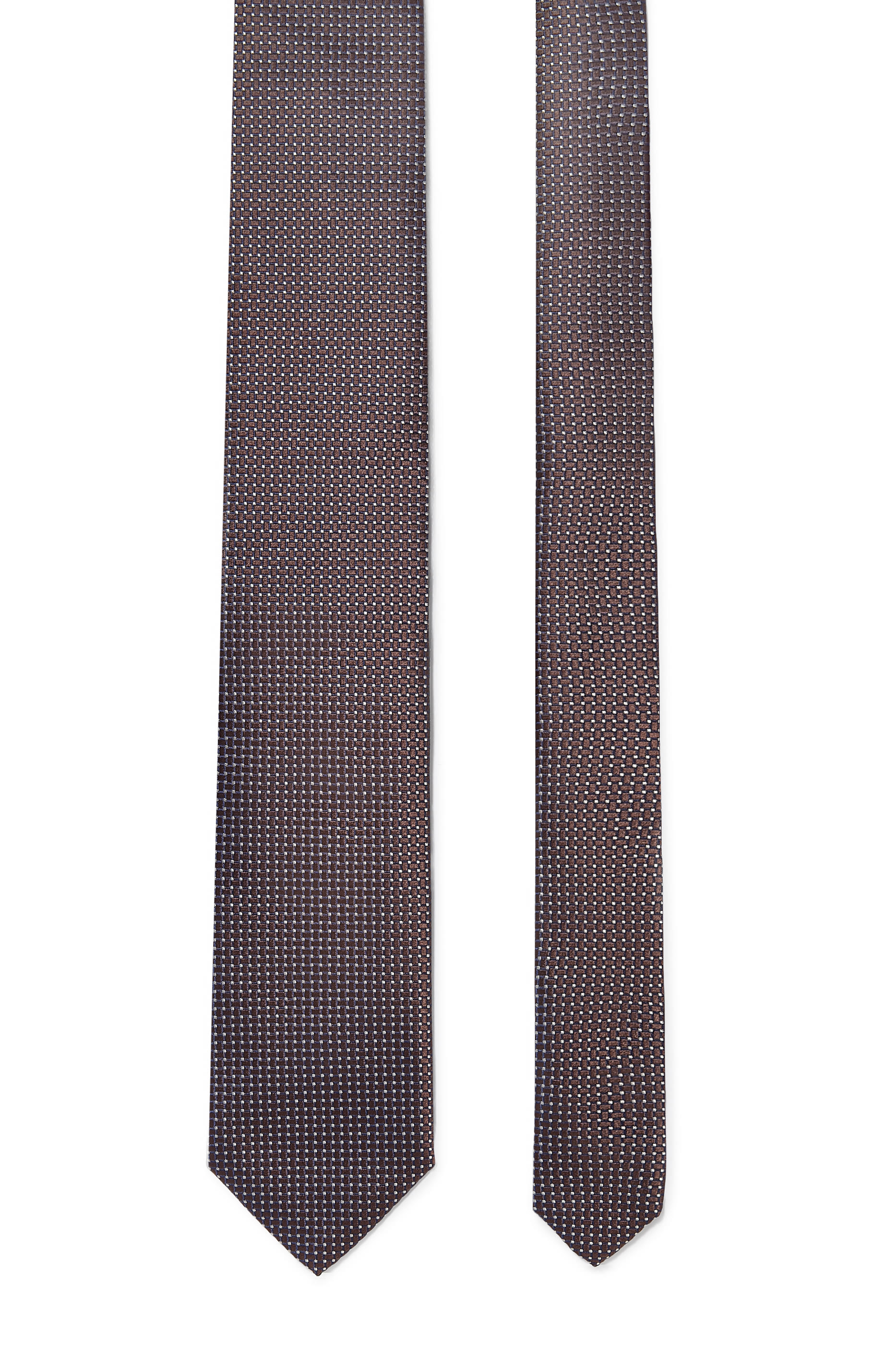 Micro Geometric Woven Silk Tie