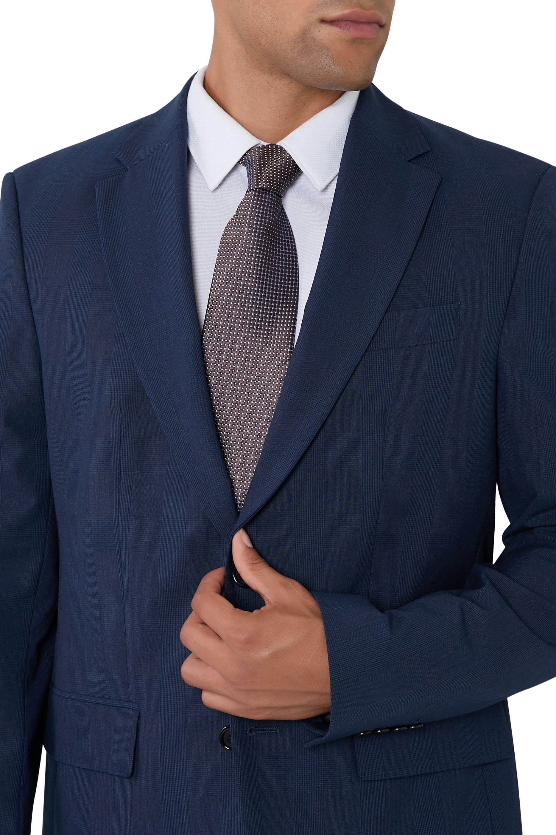 Micro Geometric Woven Silk Tie
