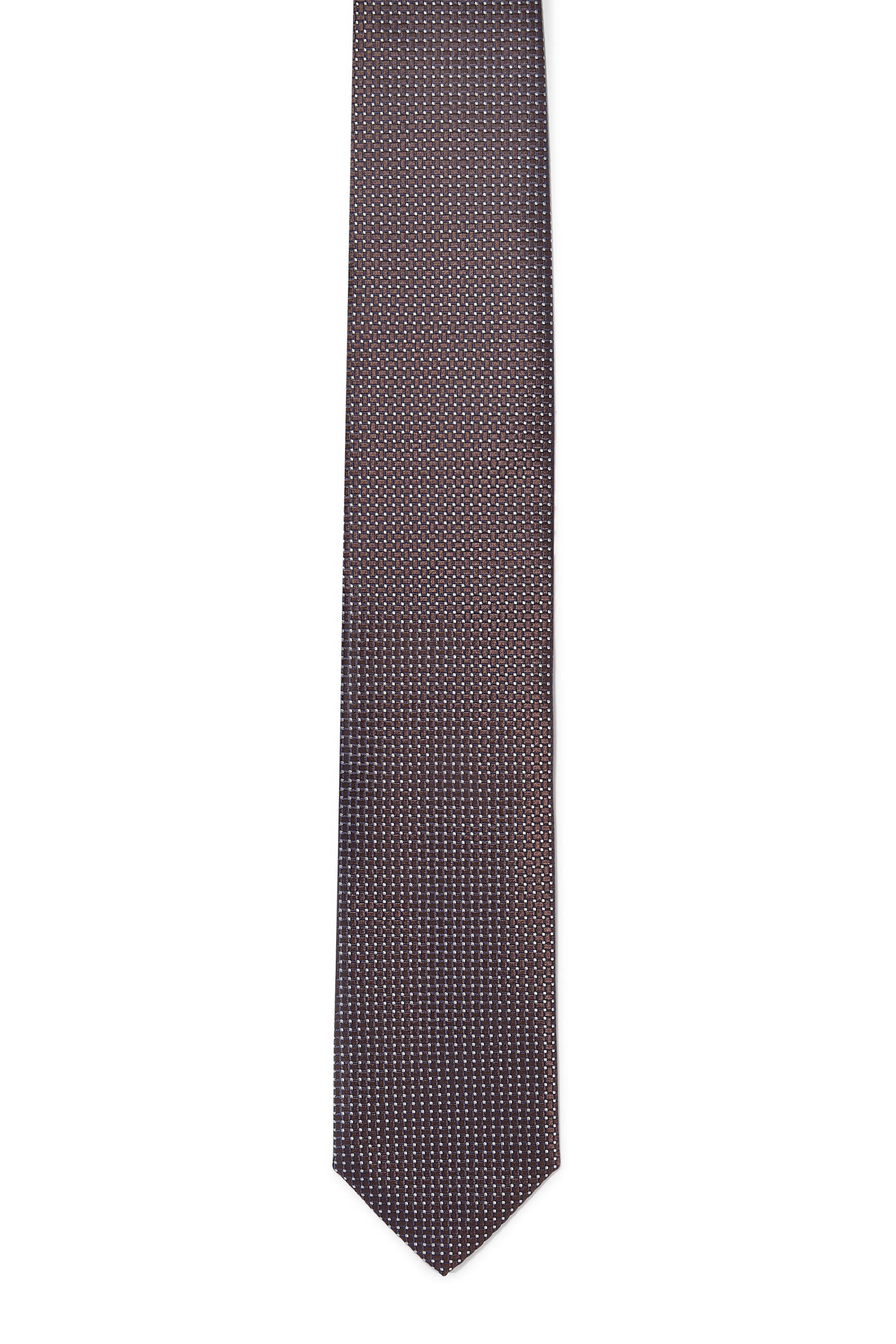Micro Geometric Woven Silk Tie