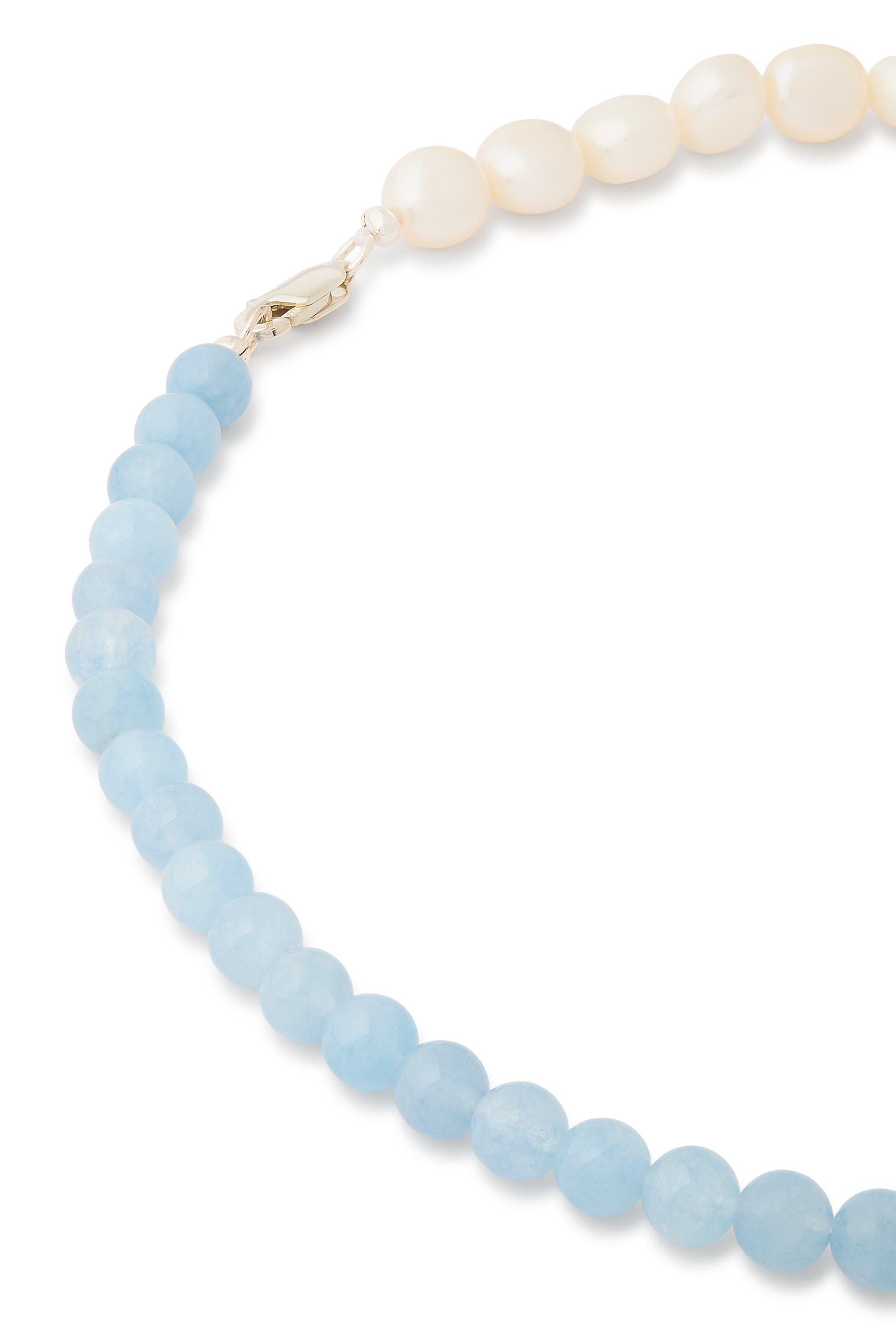 Sophie Necklace, Pearls & Blue Quartz