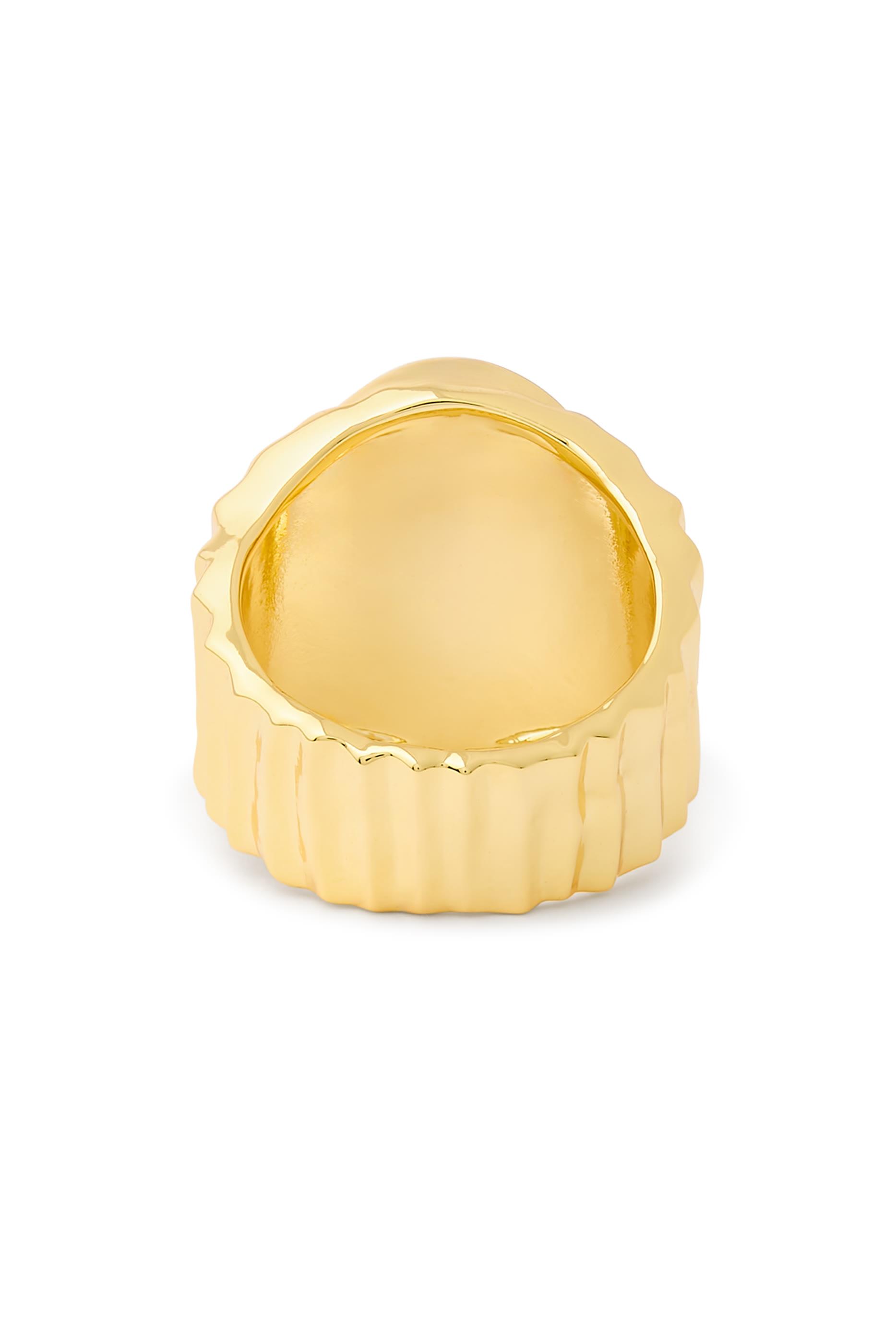 Rima Ring, Gold Plated Silver Sterling & Agate
