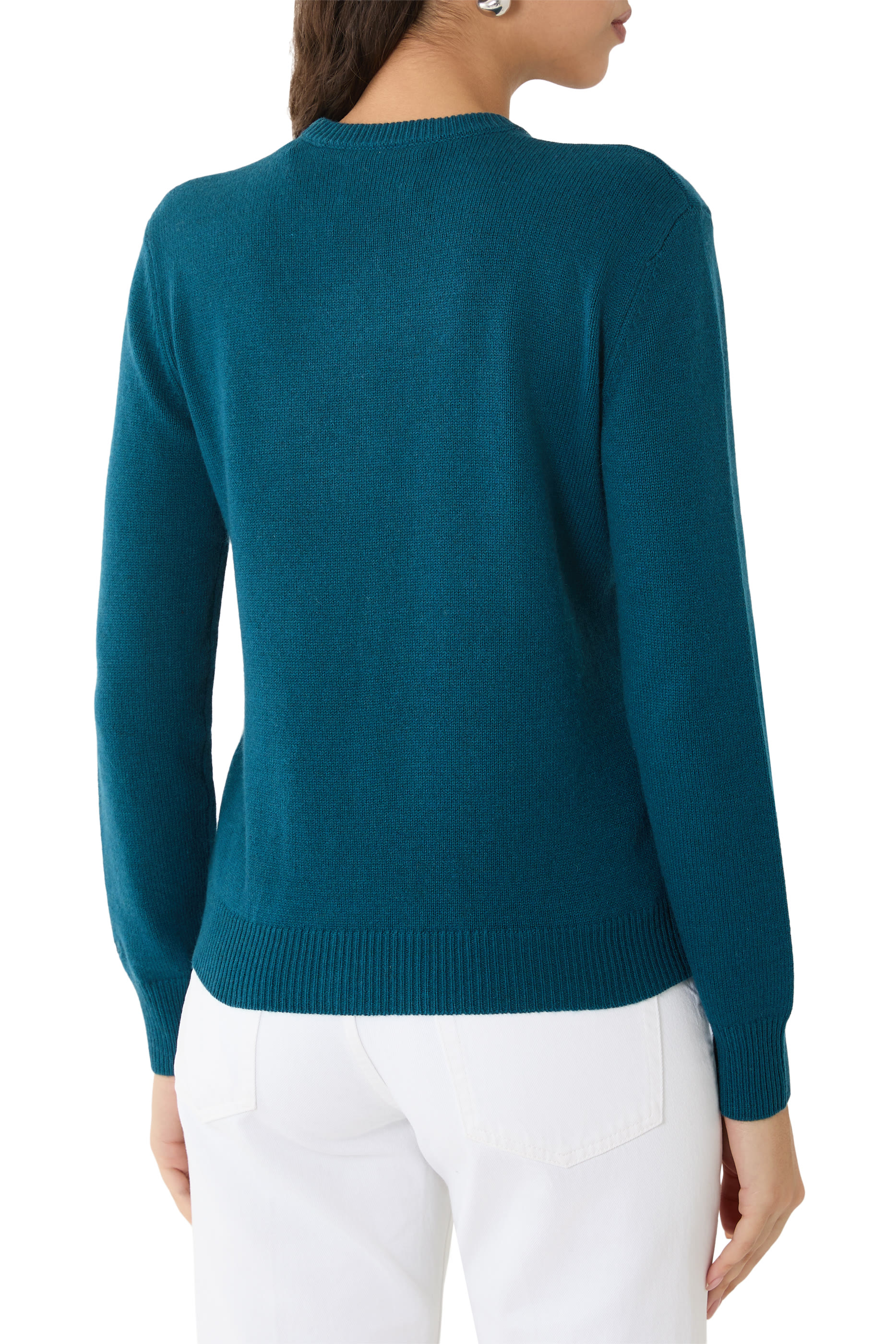 Queen Cashmere-Blend Sweater with St. Moritz Postcard