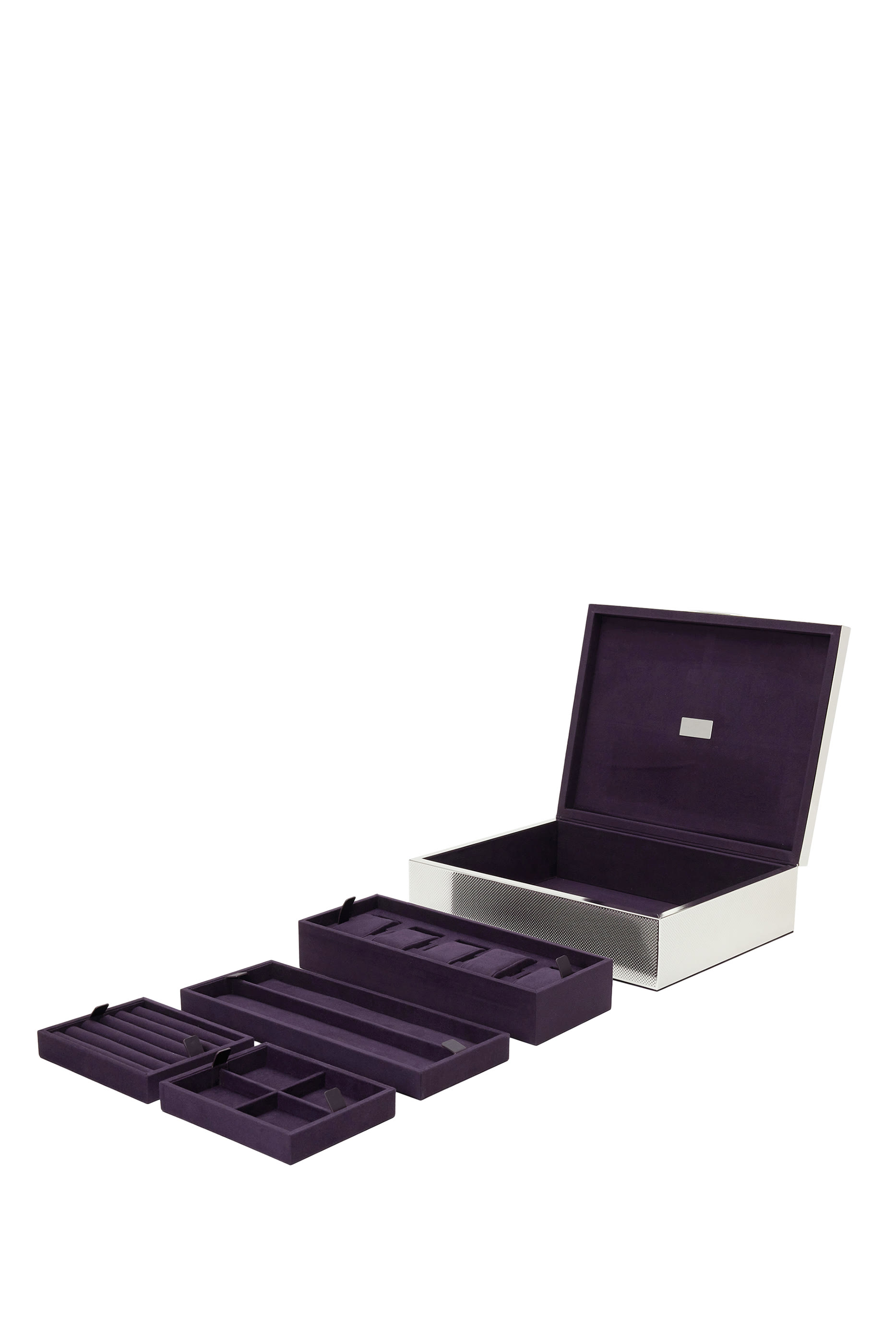 Silver Large Watch Jewelry Legacy Box 