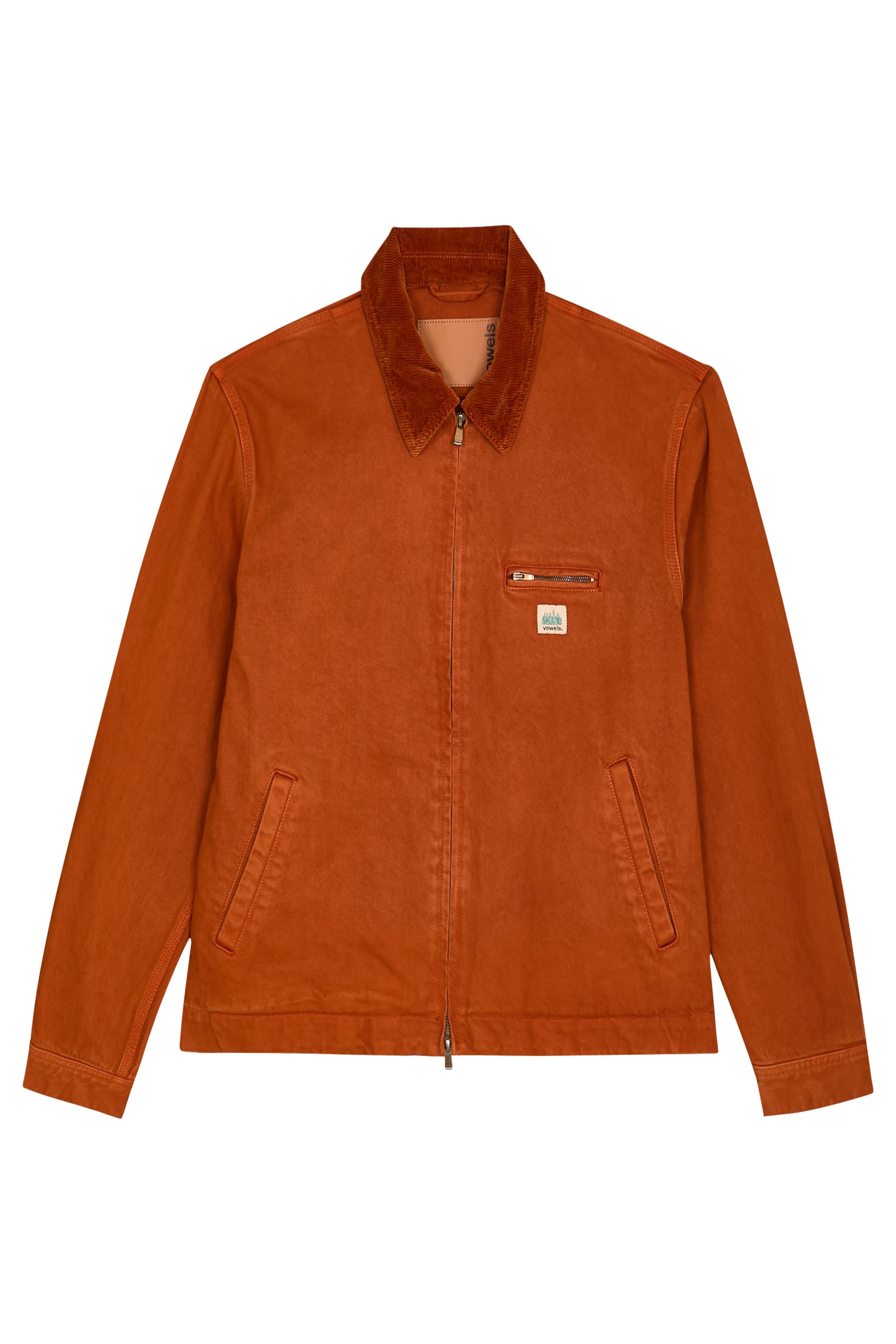 Cord Collared Zip-Up Jacket