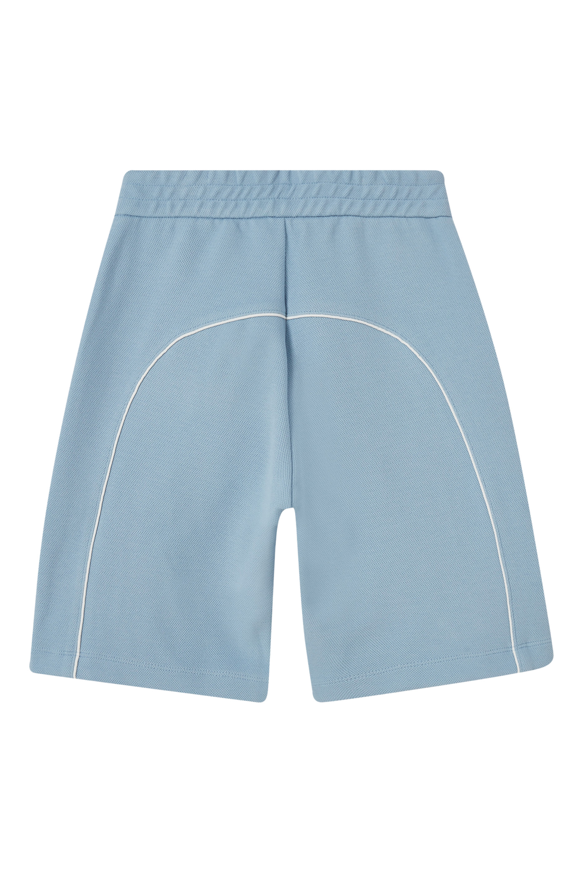 Kids Logo & Piping Double-Jersey Piqué Bermuda Shorts