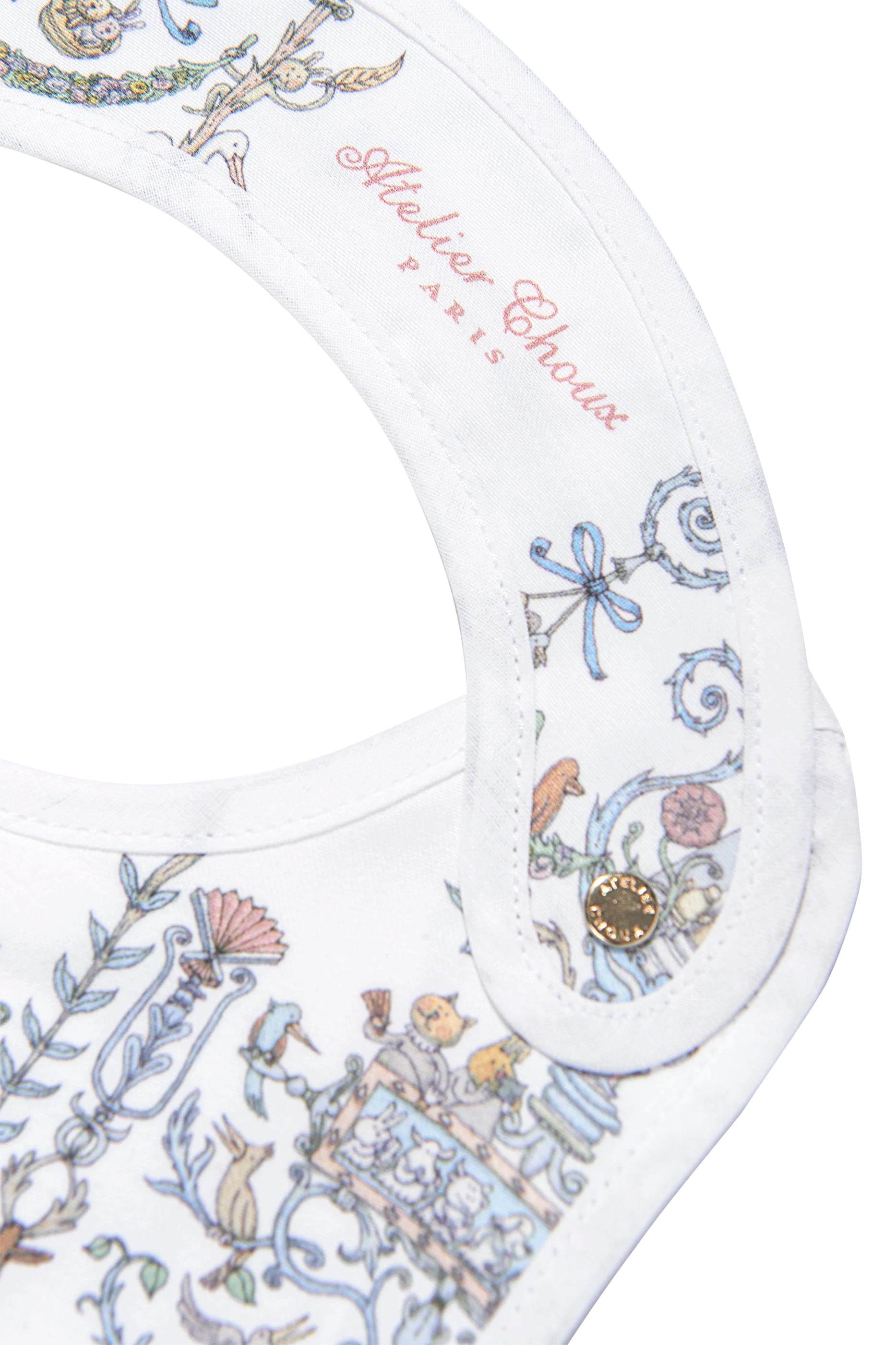 Kids Satin Bib - Toile de Jouy Blue – Atelier Choux & Caitlin Wilson