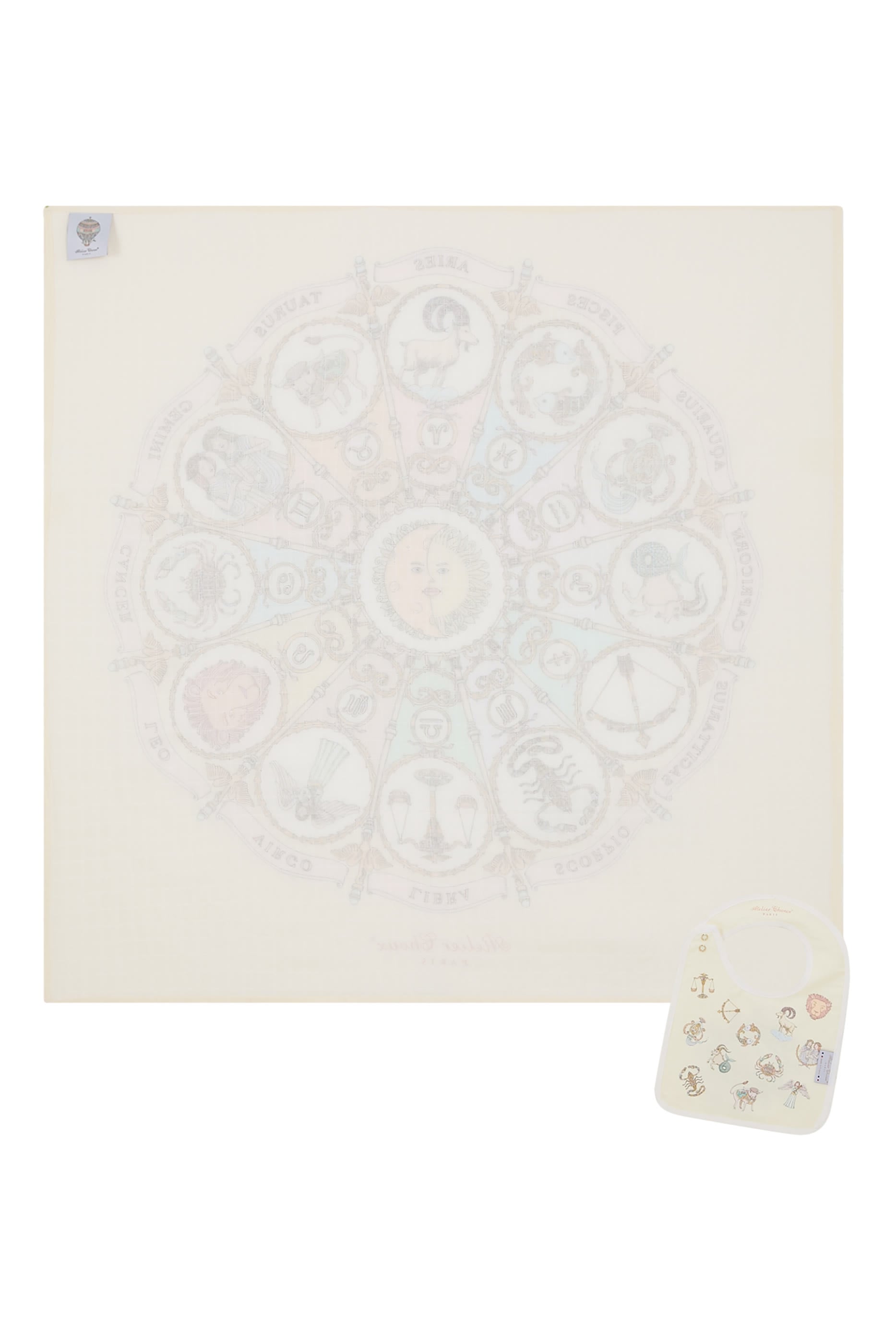 Kids Carré & Satin Bib Set - Zodiac Yellow