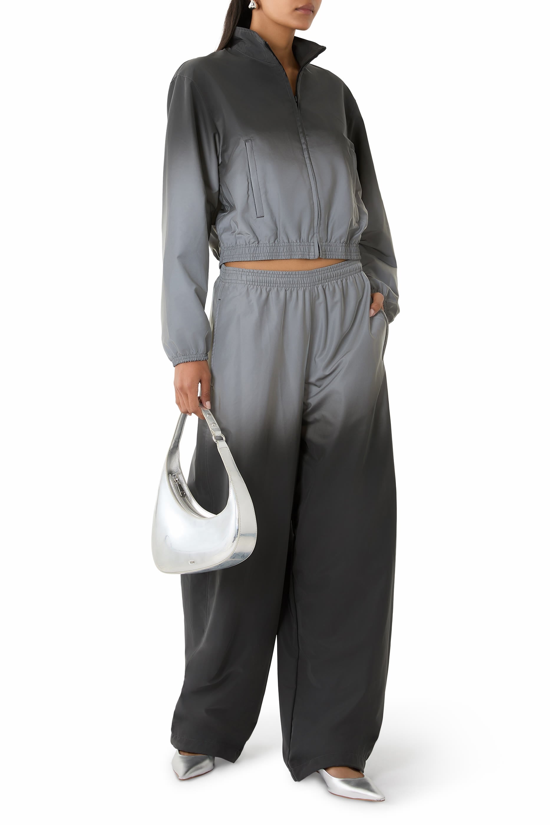  Reflective Mid-Rise Track Pants