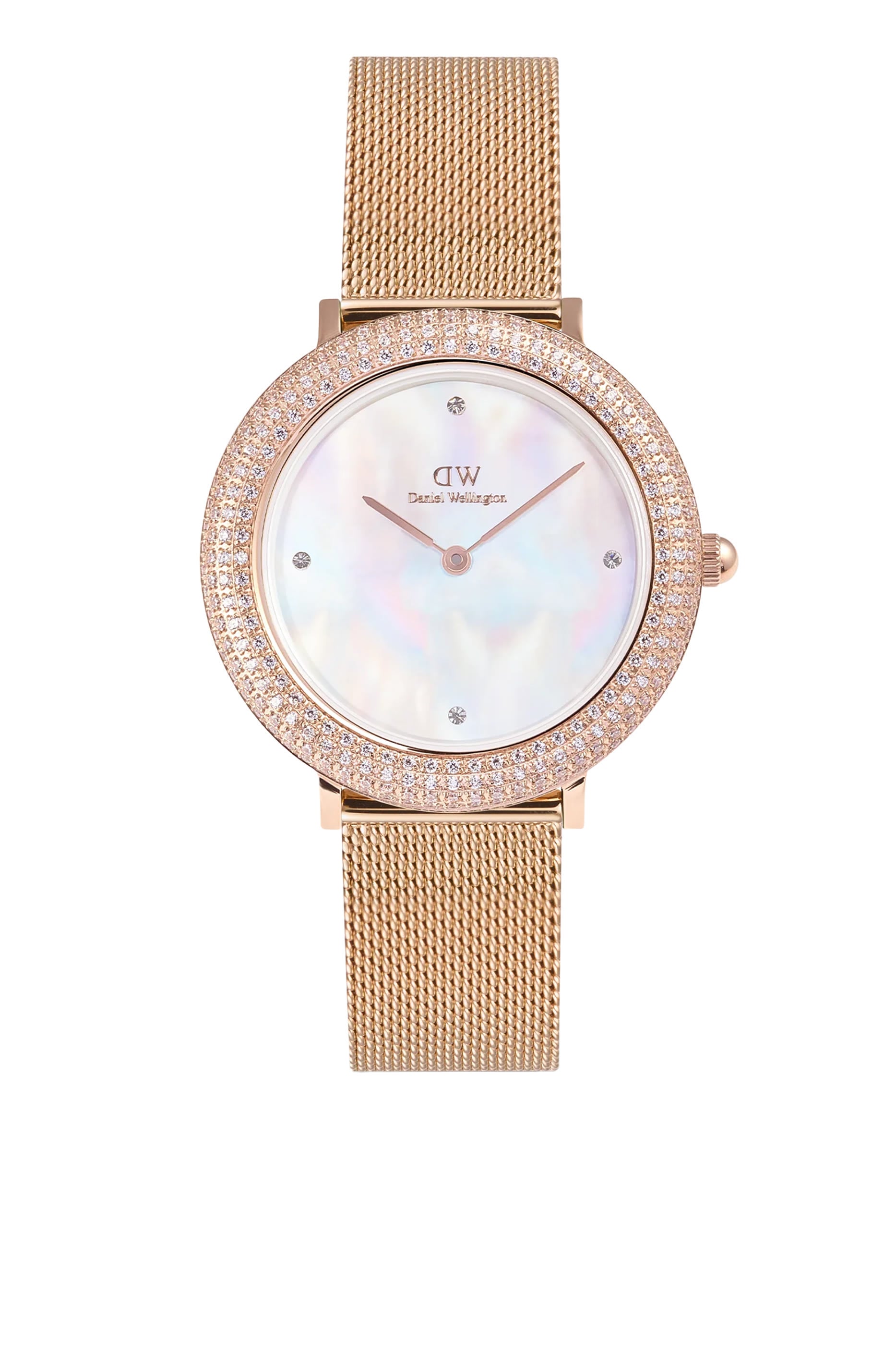 Crystalline Bezel Watch, Stainless Steel